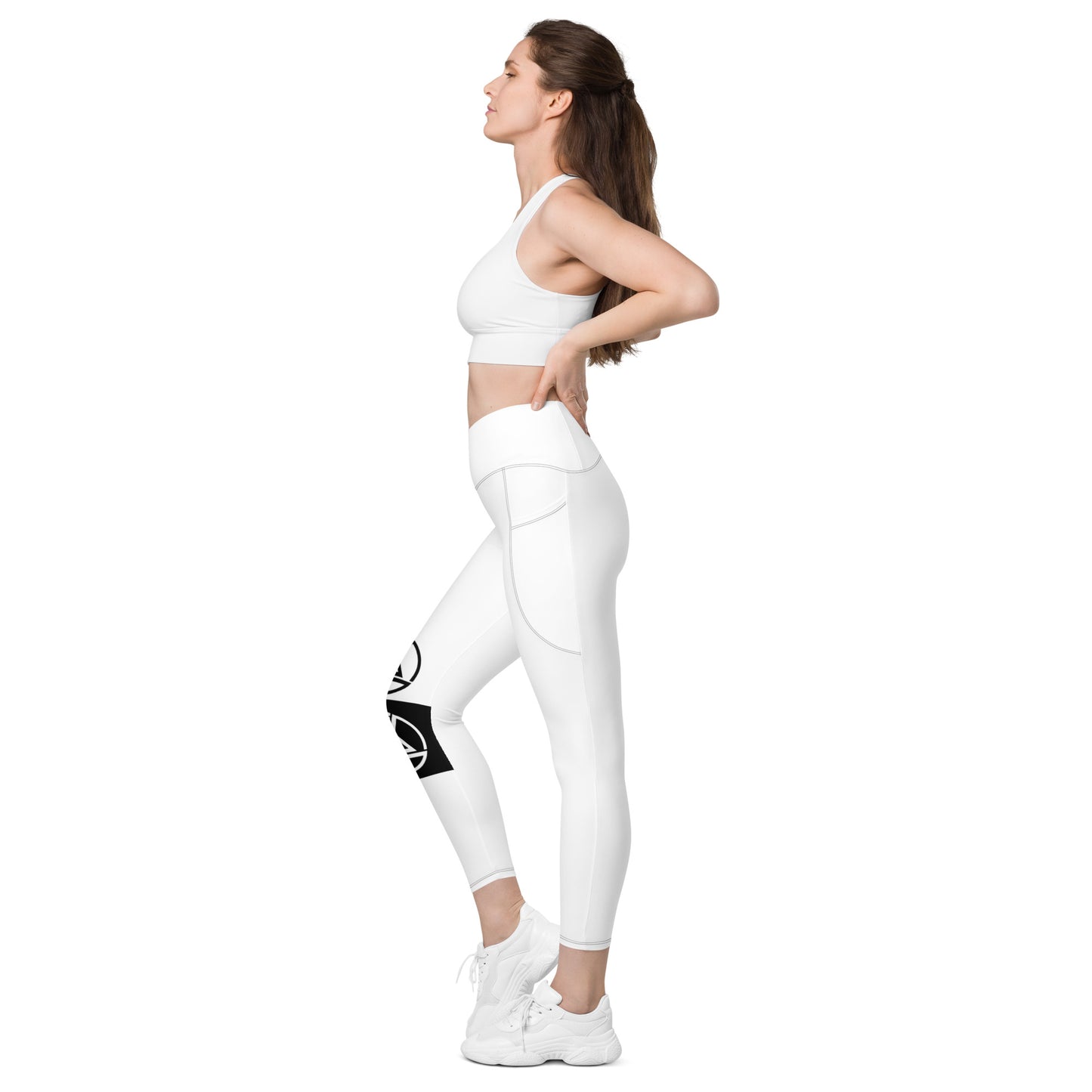 Crossover leggings with pockets