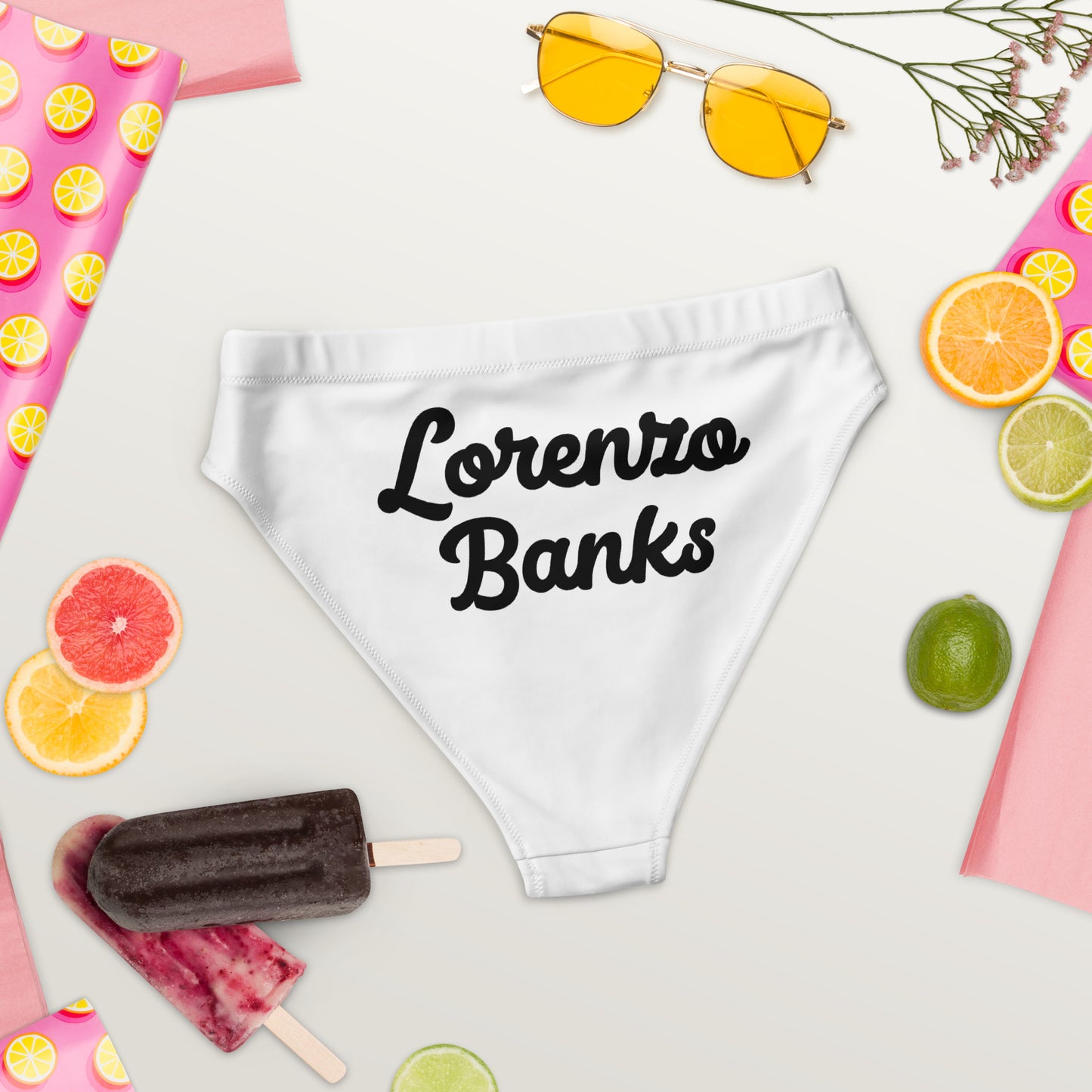 Recycled high-waisted bikini bottom