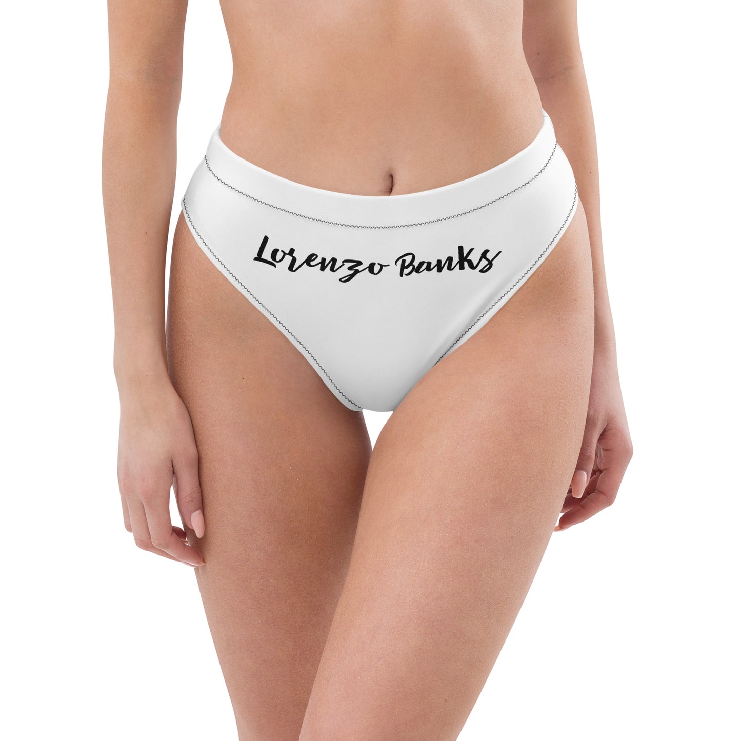 Recycled high-waisted bikini bottom