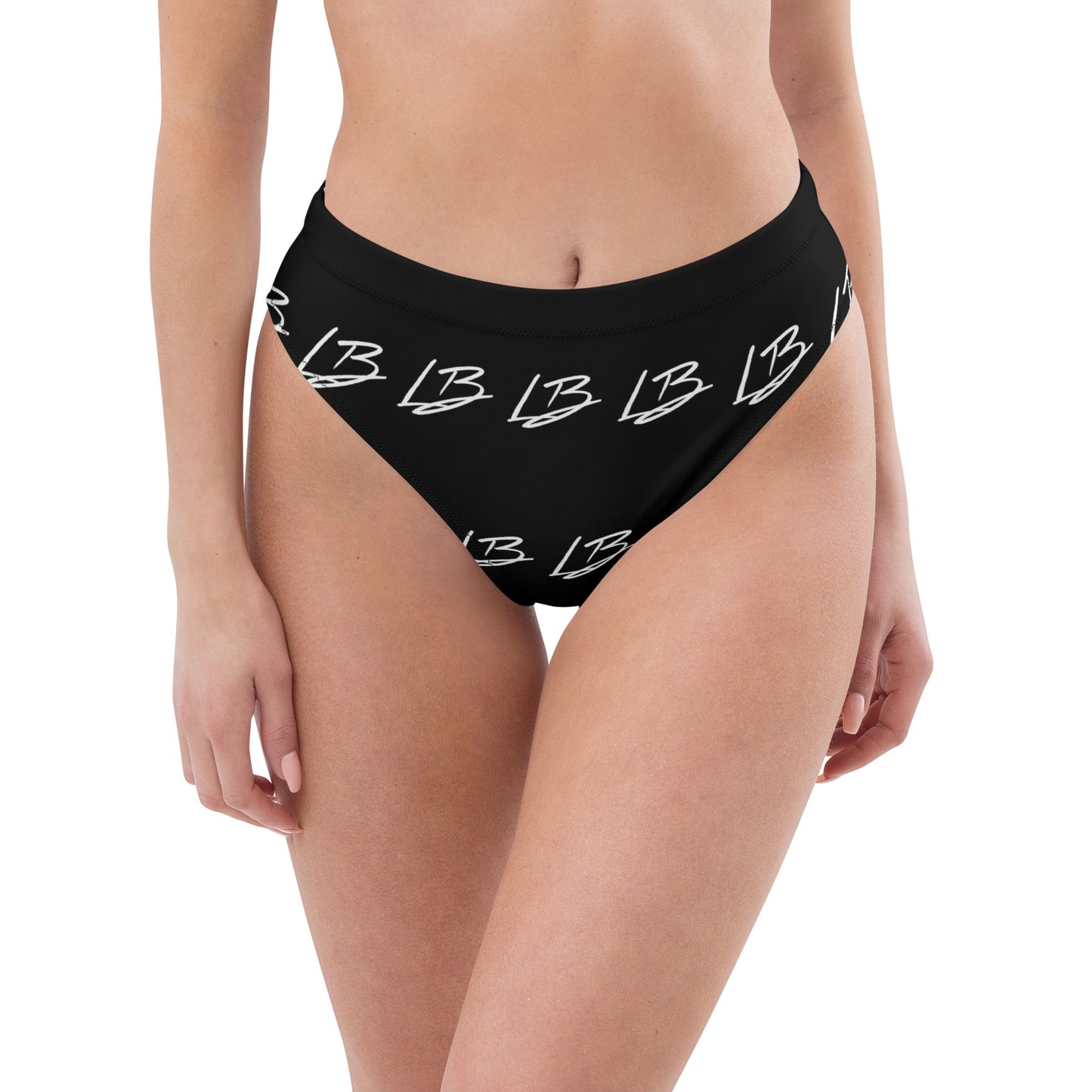 Recycled high-waisted bikini bottom