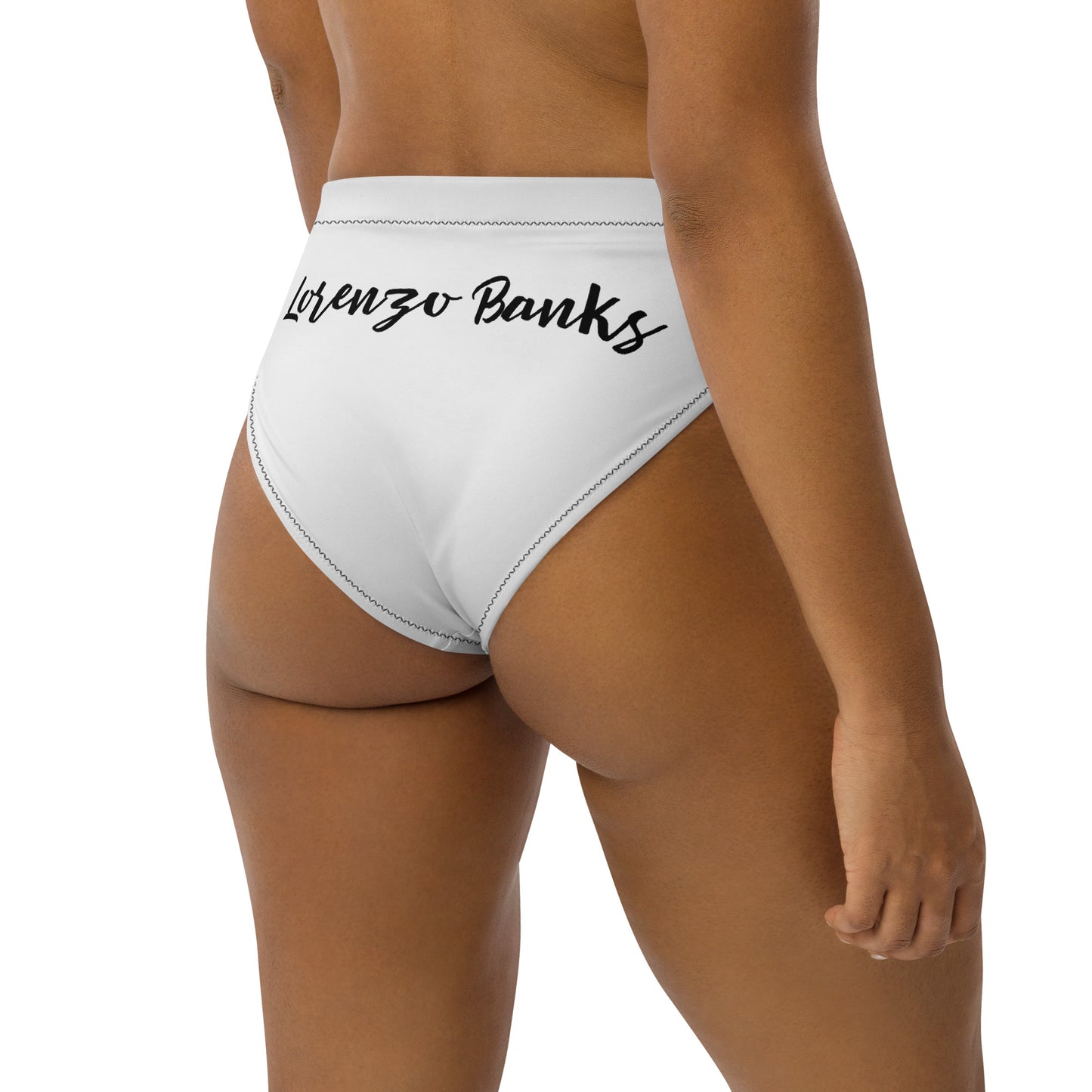 Recycled high-waisted bikini bottom