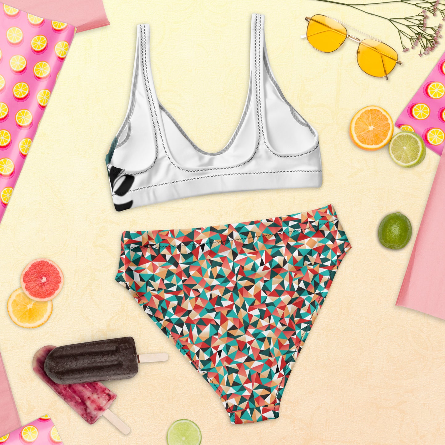 Recycled high-waisted bikini