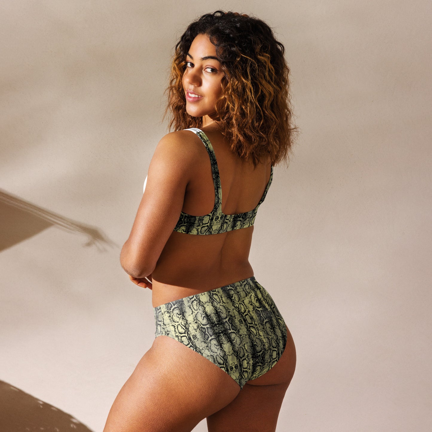 Recycled high-waisted bikini takee risks