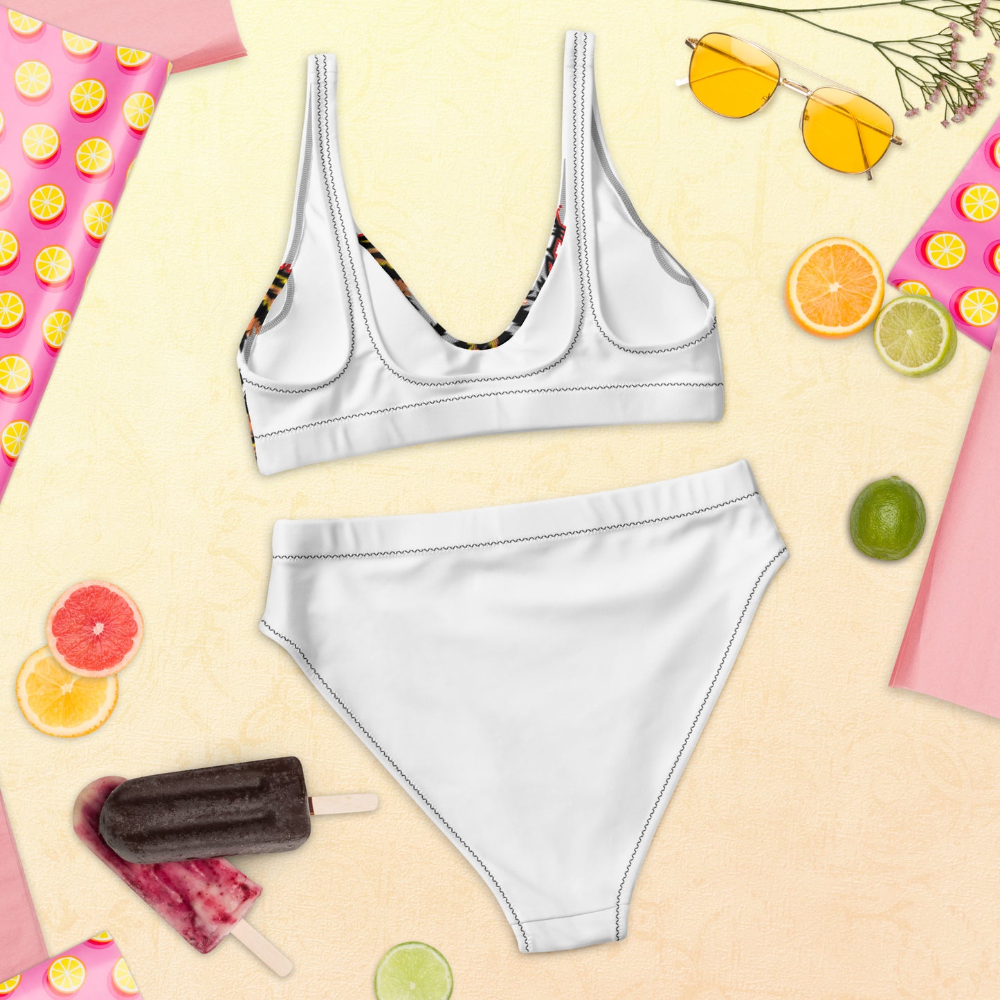 Recycled high-waisted bikini