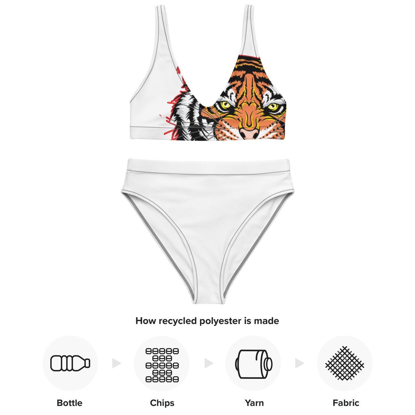 Recycled high-waisted bikini