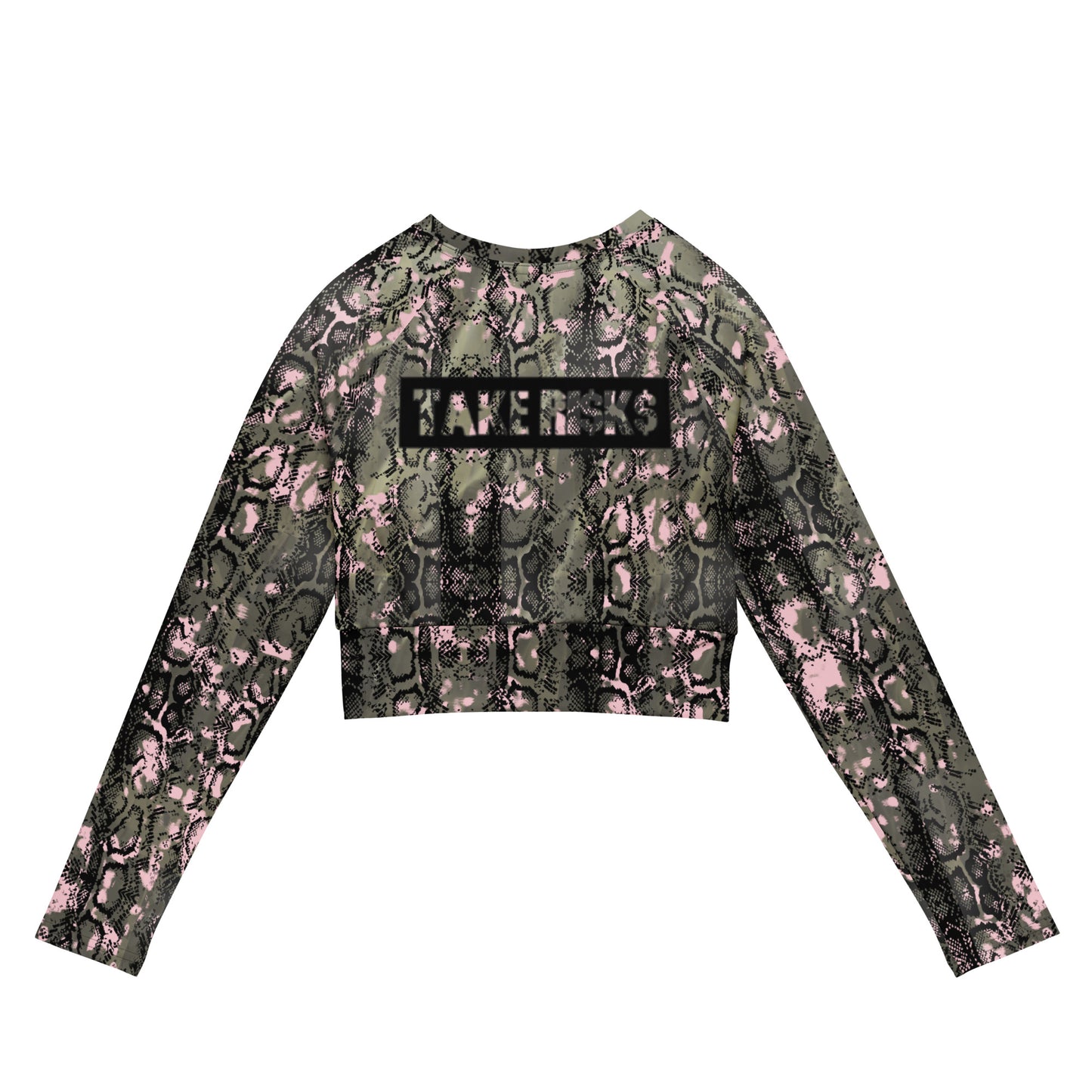 Recycled long-sleeve crop top