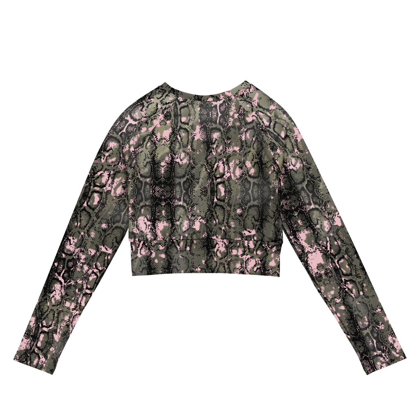 Recycled long-sleeve crop top
