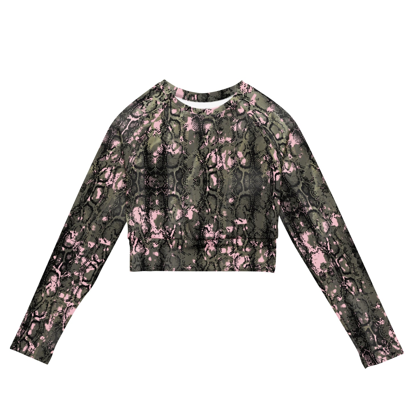 Recycled long-sleeve crop top