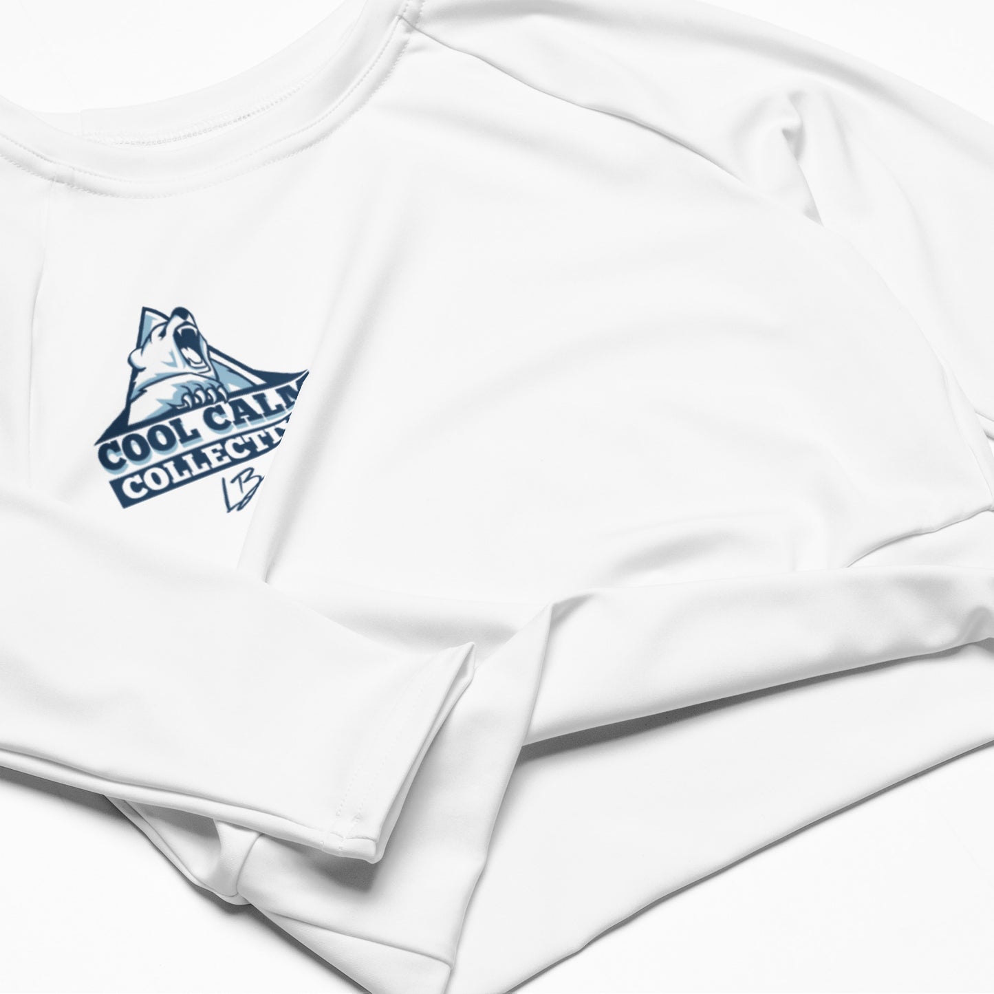 Recycled long-sleeve crop top