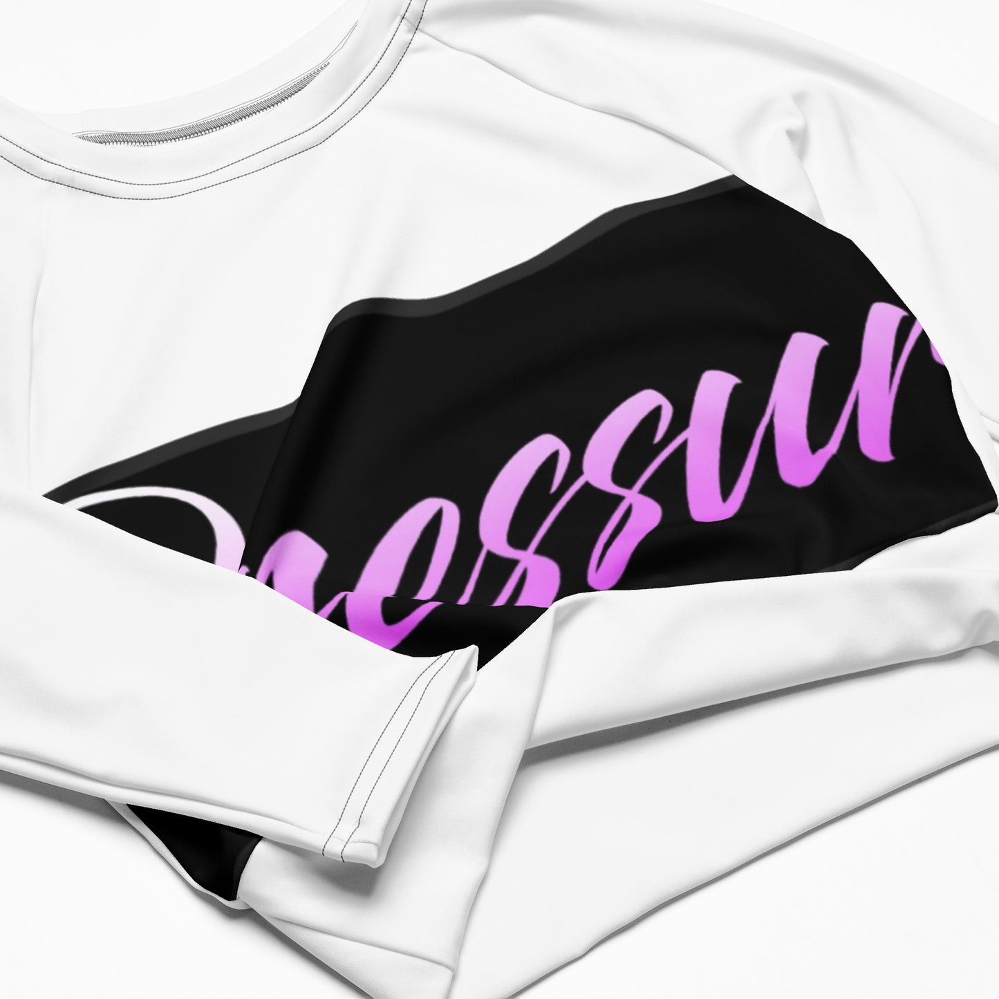 Recycled long-sleeve crop top