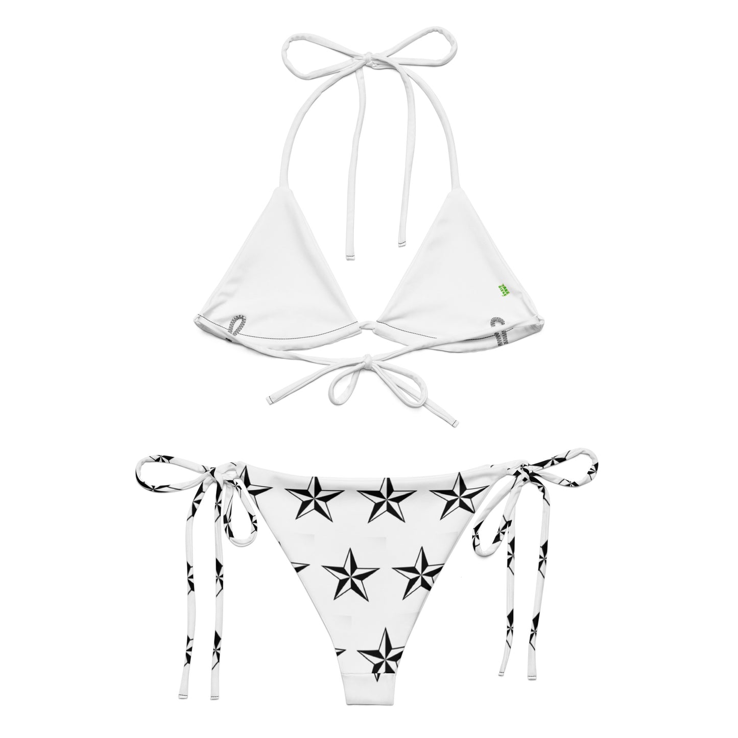 All-over print recycled string bikini
