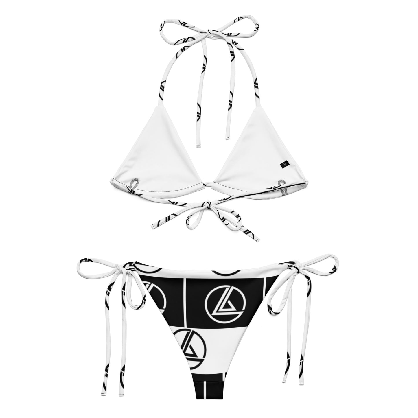 All-over print recycled string bikini