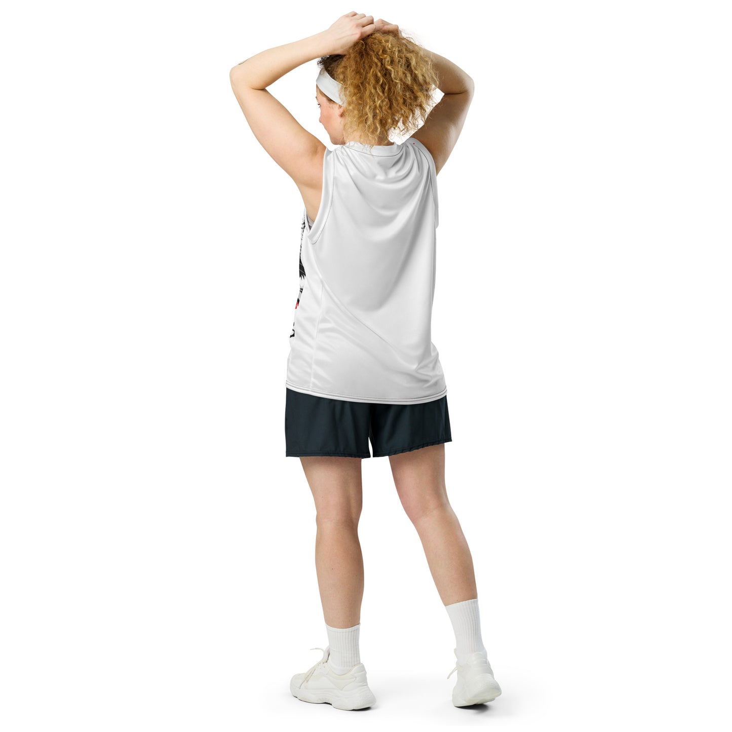Recycled unisex basketball jersey tiger big front