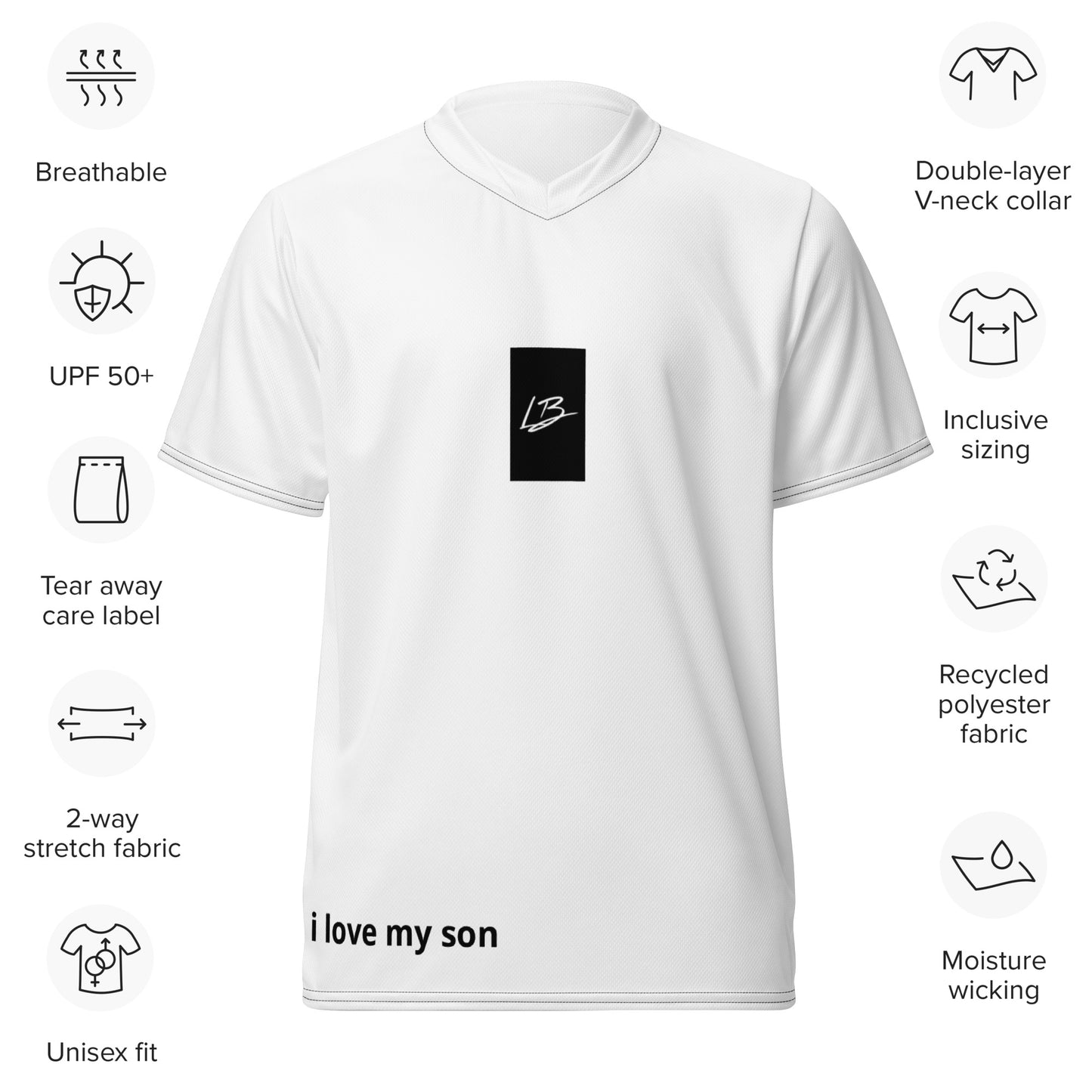 Recycled unisex sports jersey