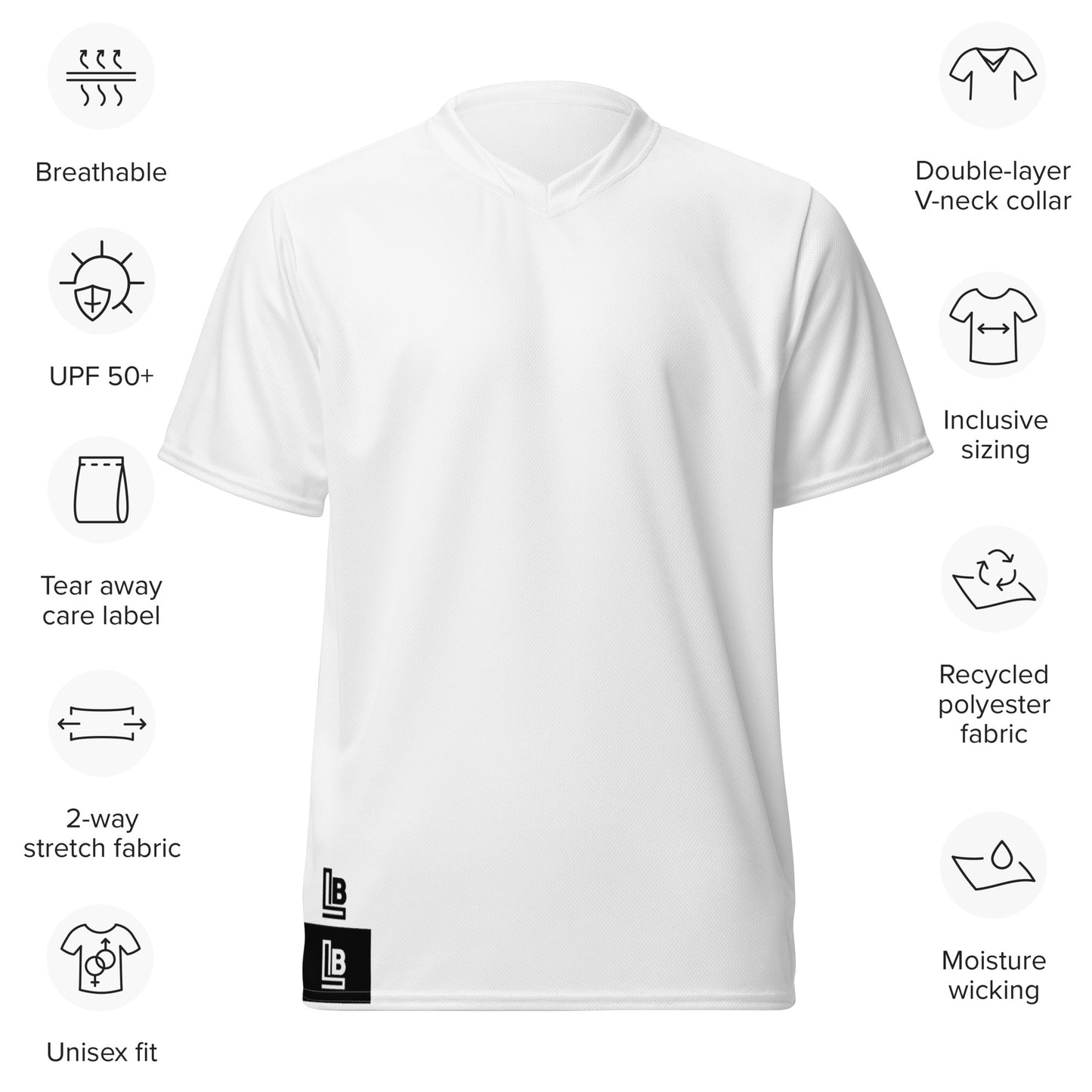 Recycled unisex sports jersey