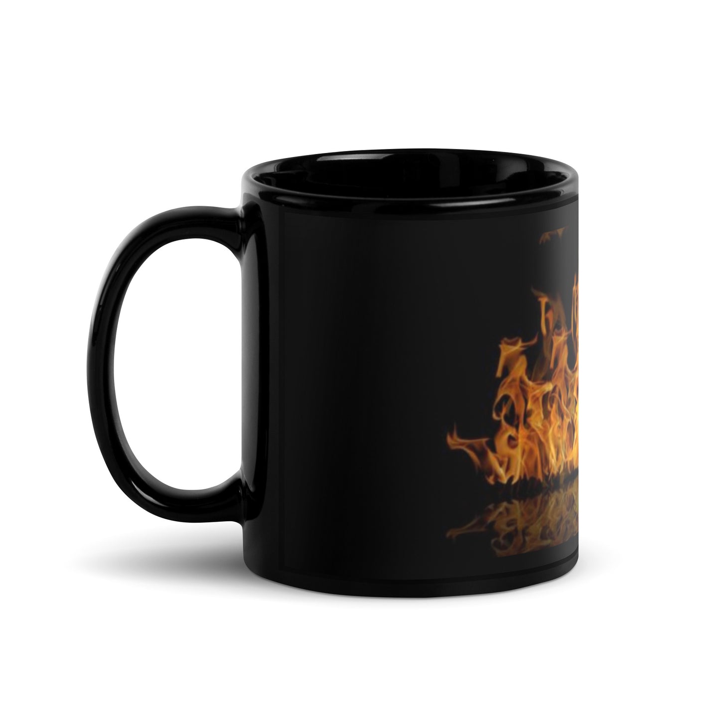Black Glossy Mug regular flam