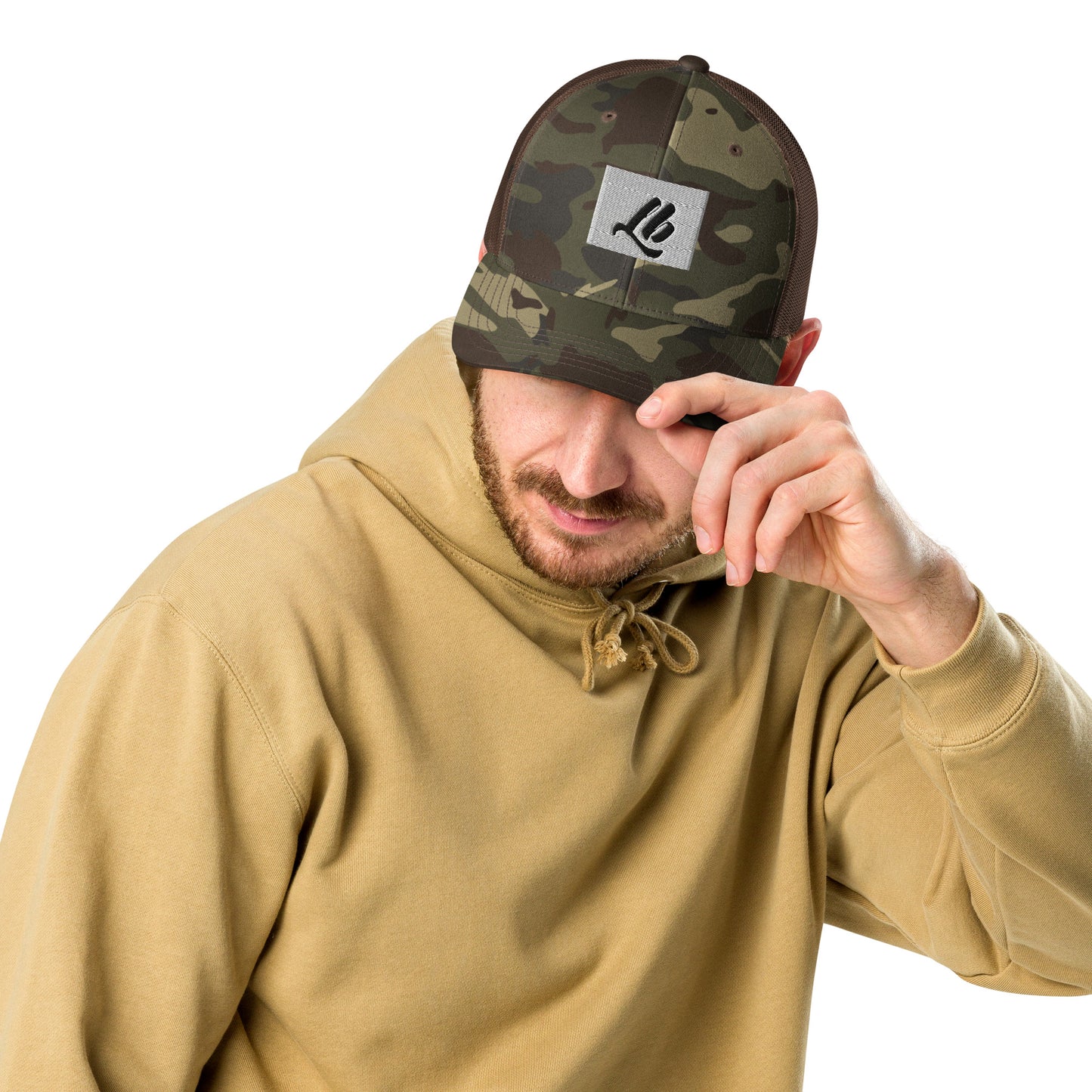Camouflage trucker hat