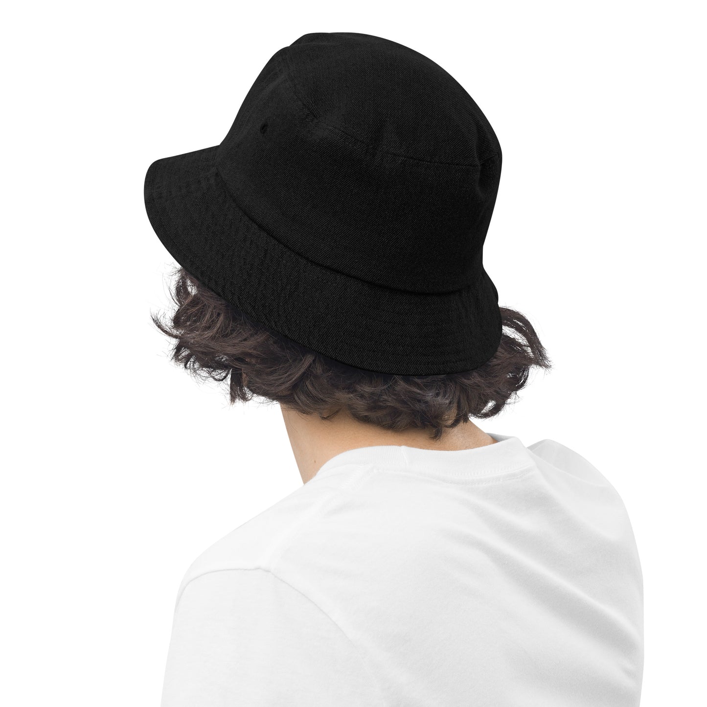 Denim bucket hat palm
