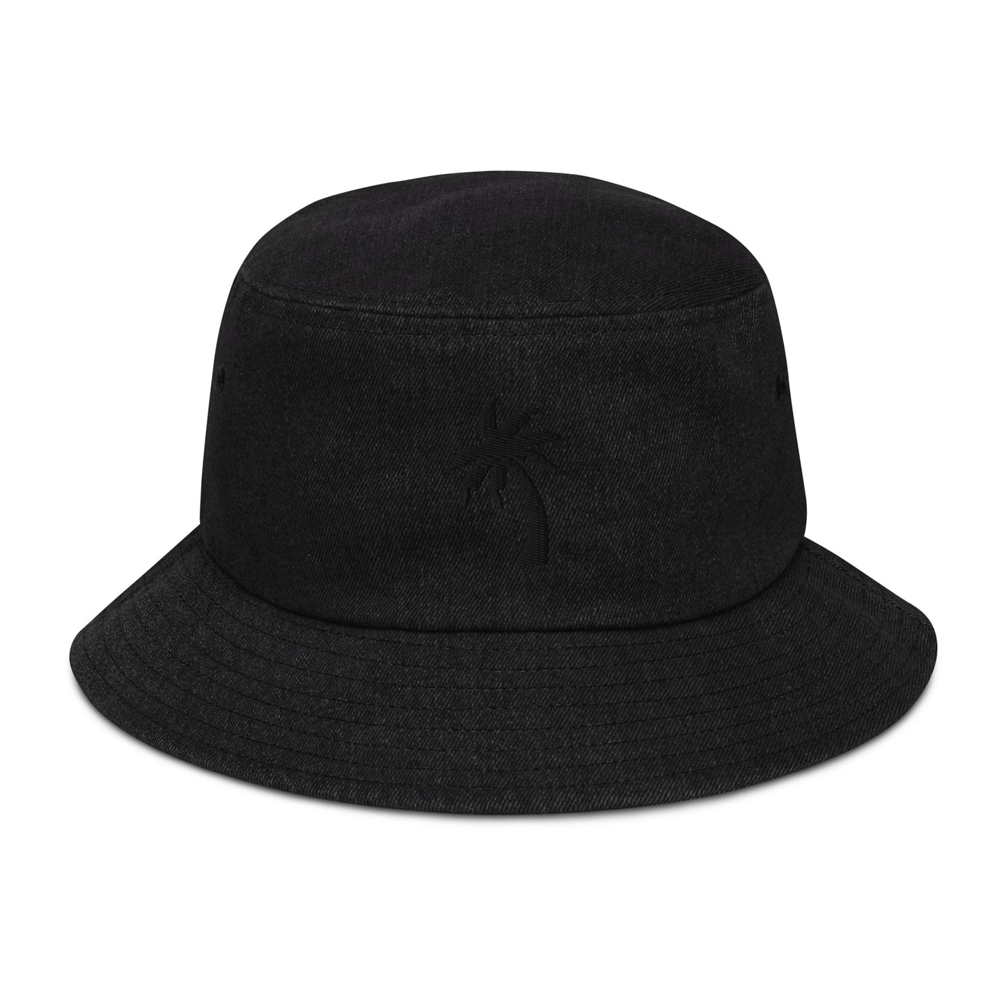 Denim bucket hat palm