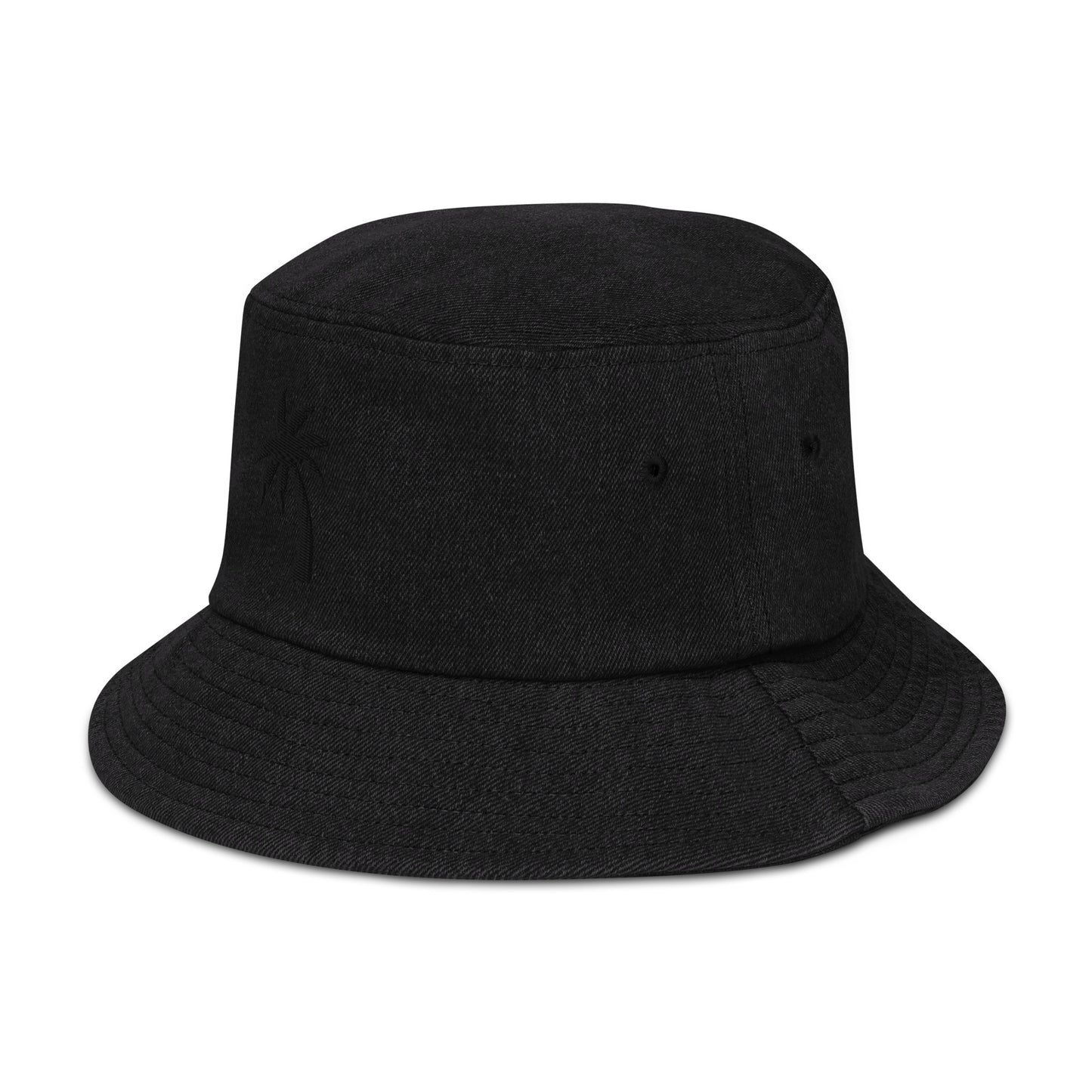 Denim bucket hat palm