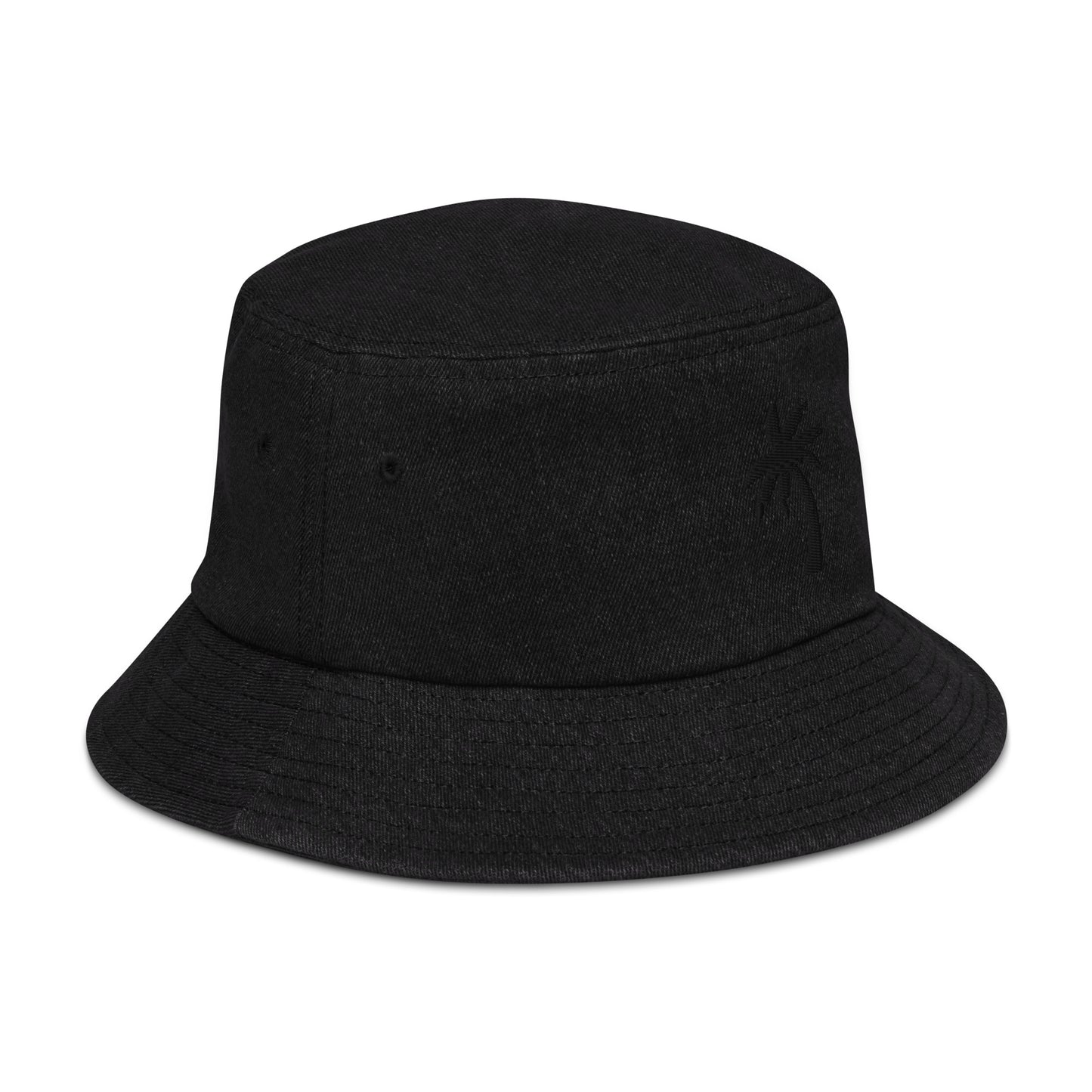 Denim bucket hat palm