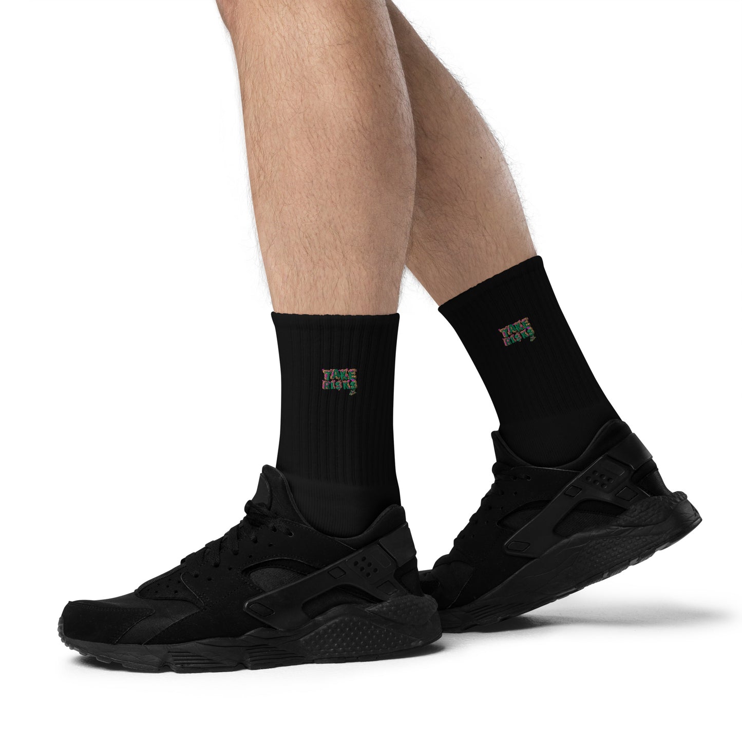 Embroidered socks take risks1