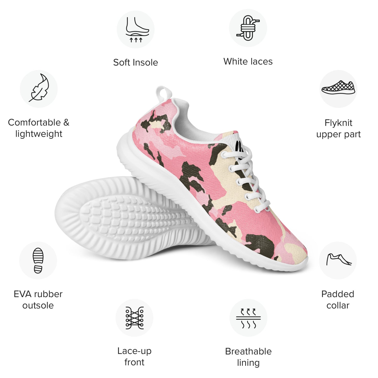 Pink active smooth Men’s athletic shoes