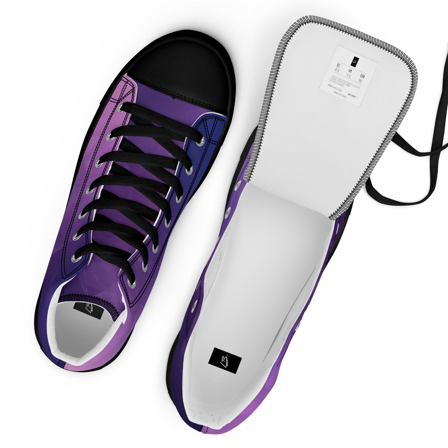Men’s high top canvas shoes