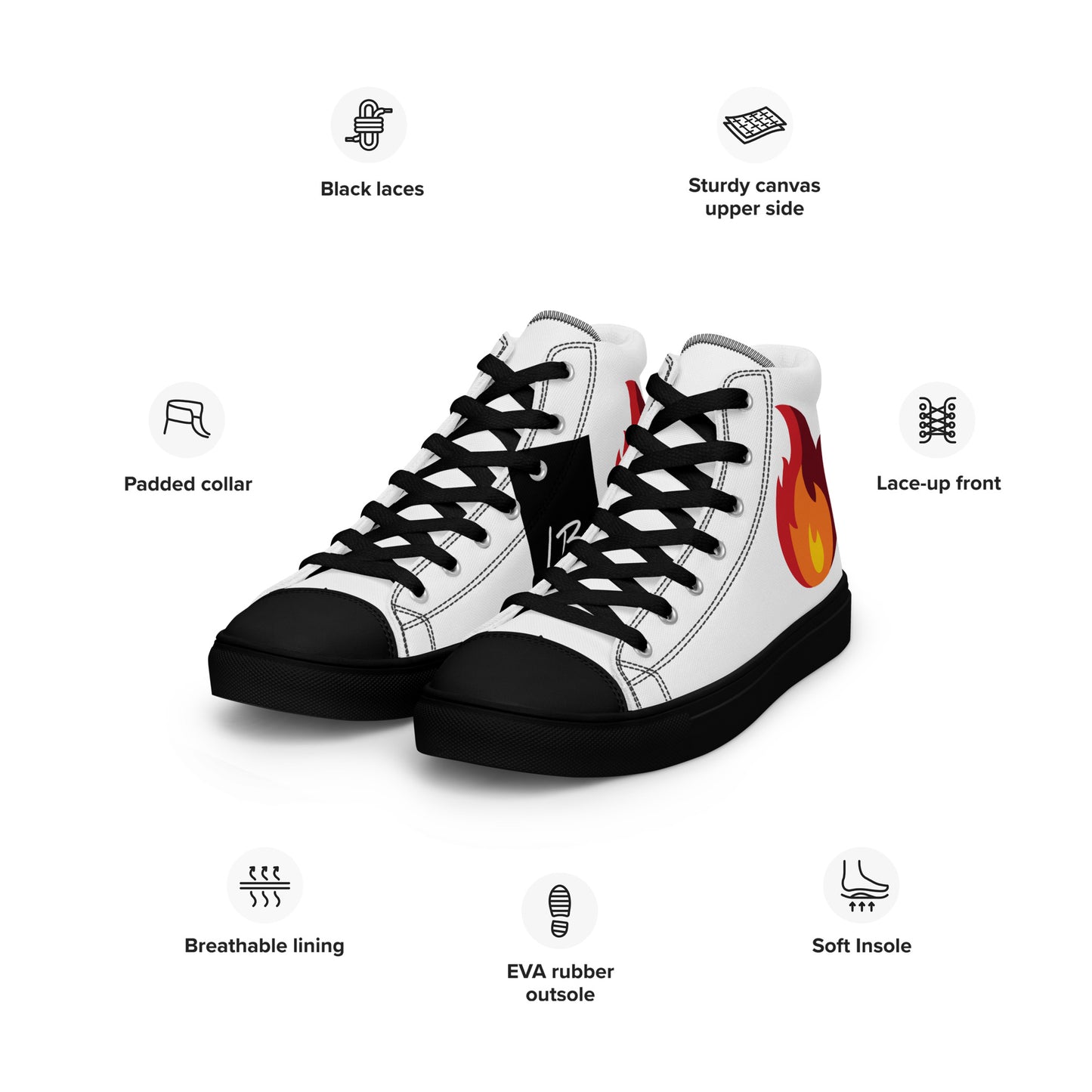 Men’s high top canvas shoes