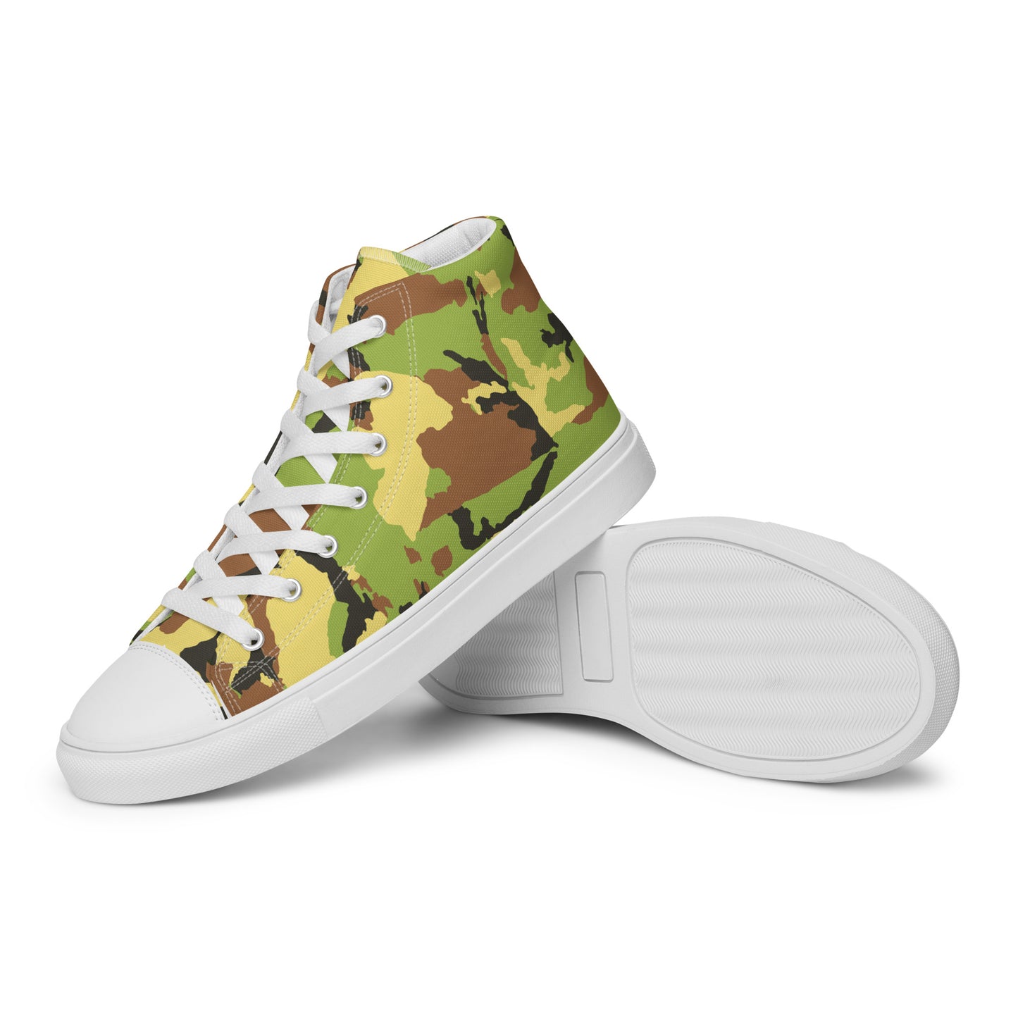 Men’s high top canvas shoesCAMOGREENPLAIN