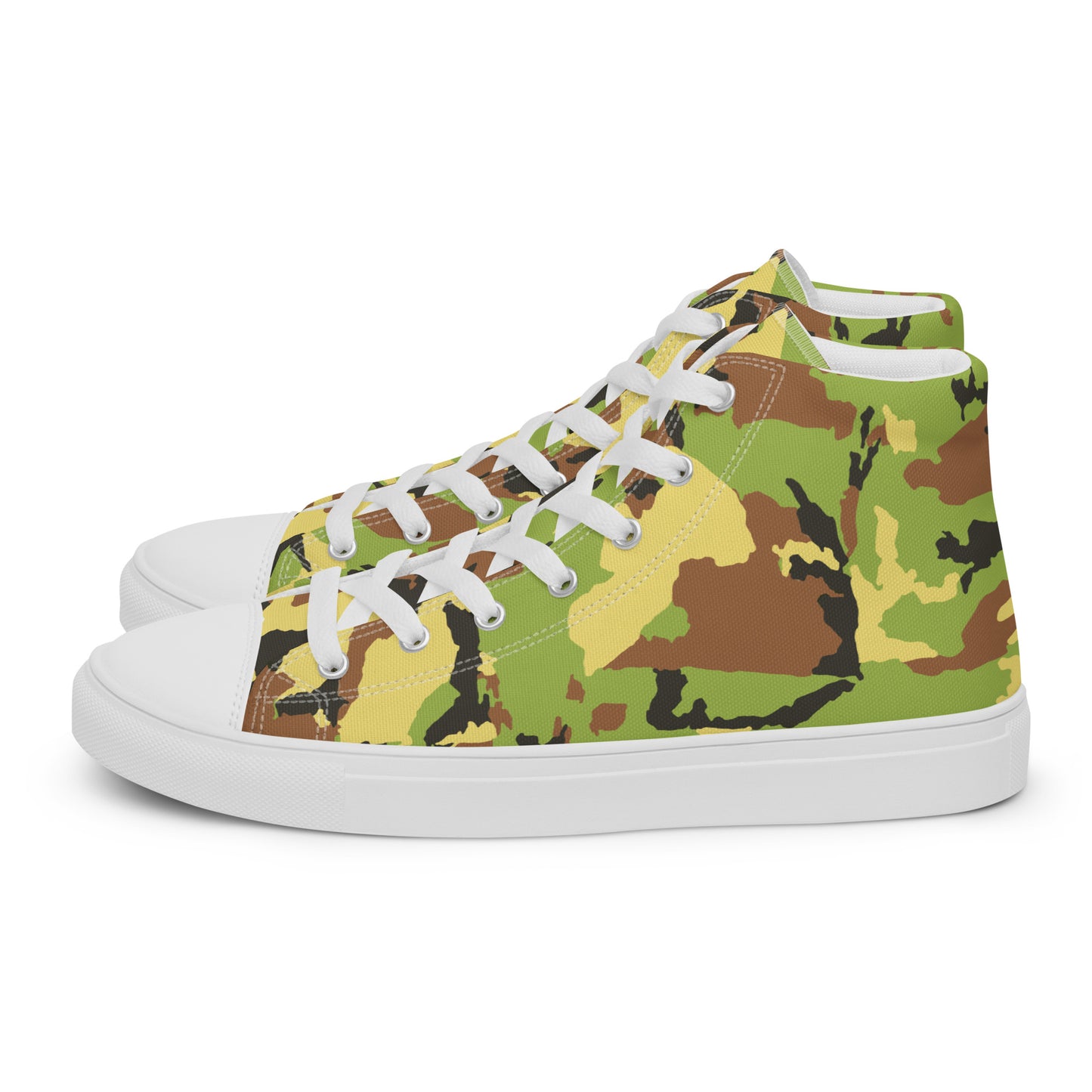 Men’s high top canvas shoesCAMOGREENPLAIN