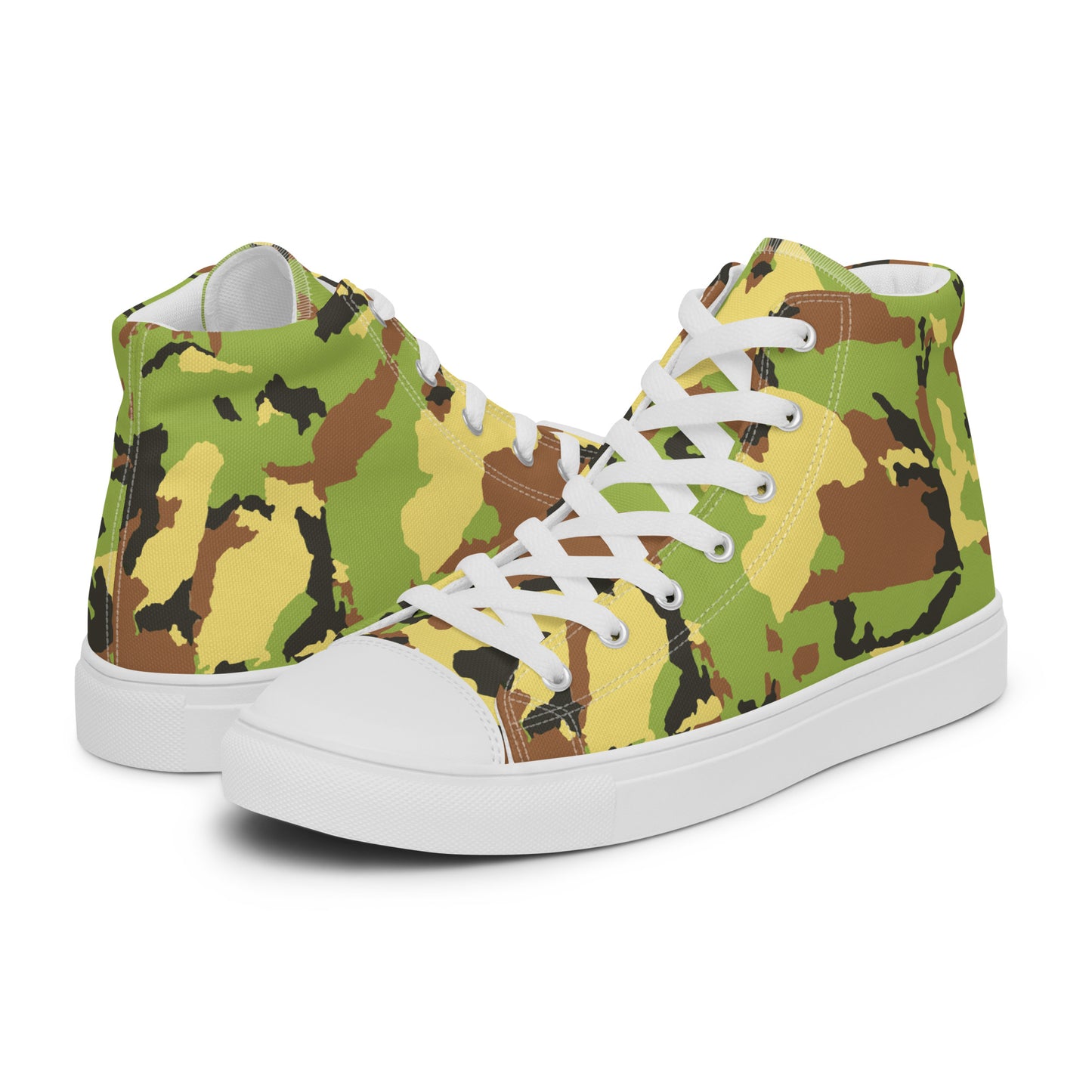 Men’s high top canvas shoesCAMOGREENPLAIN