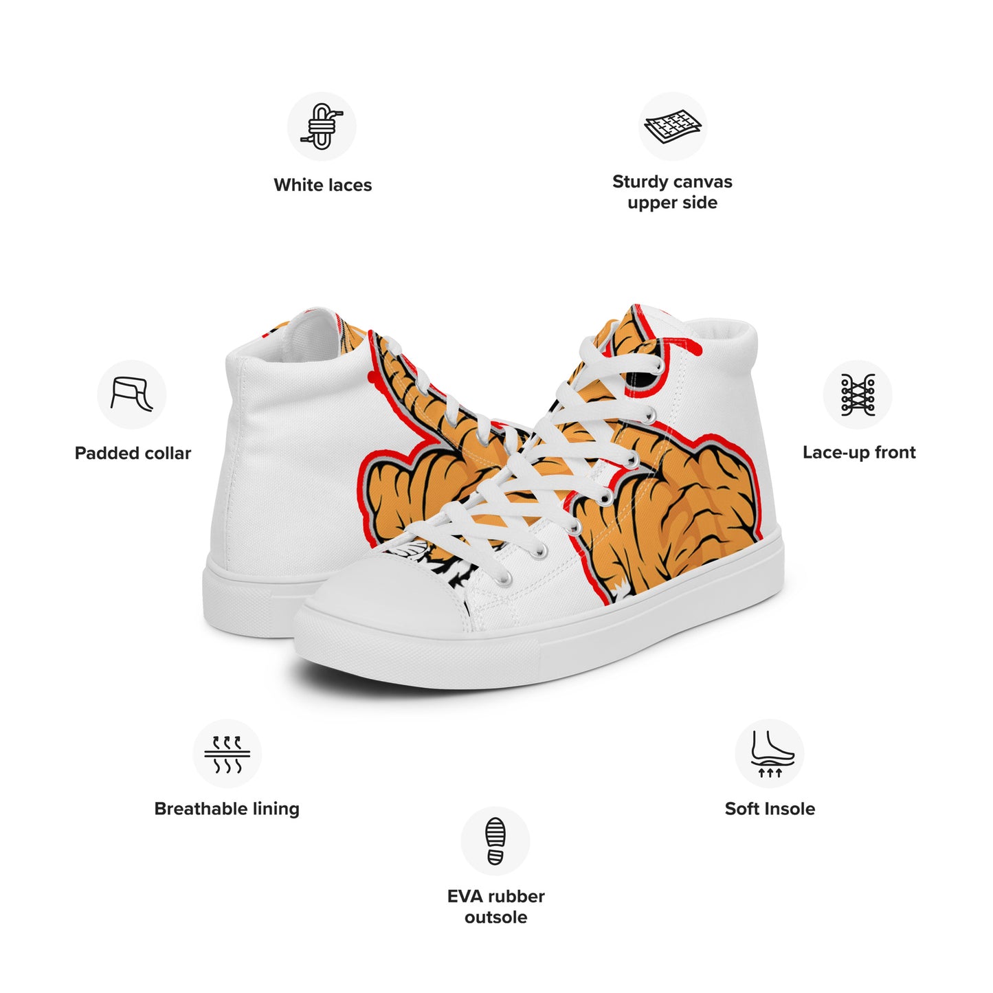 Men’s high top canvas shoes