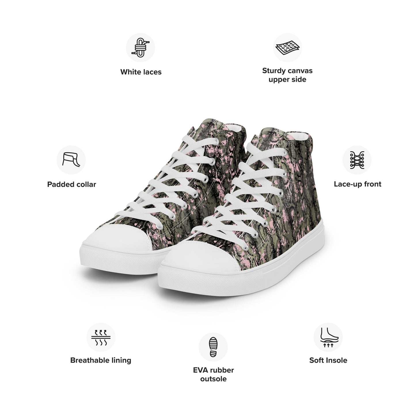 Men’s high top canvas shoes