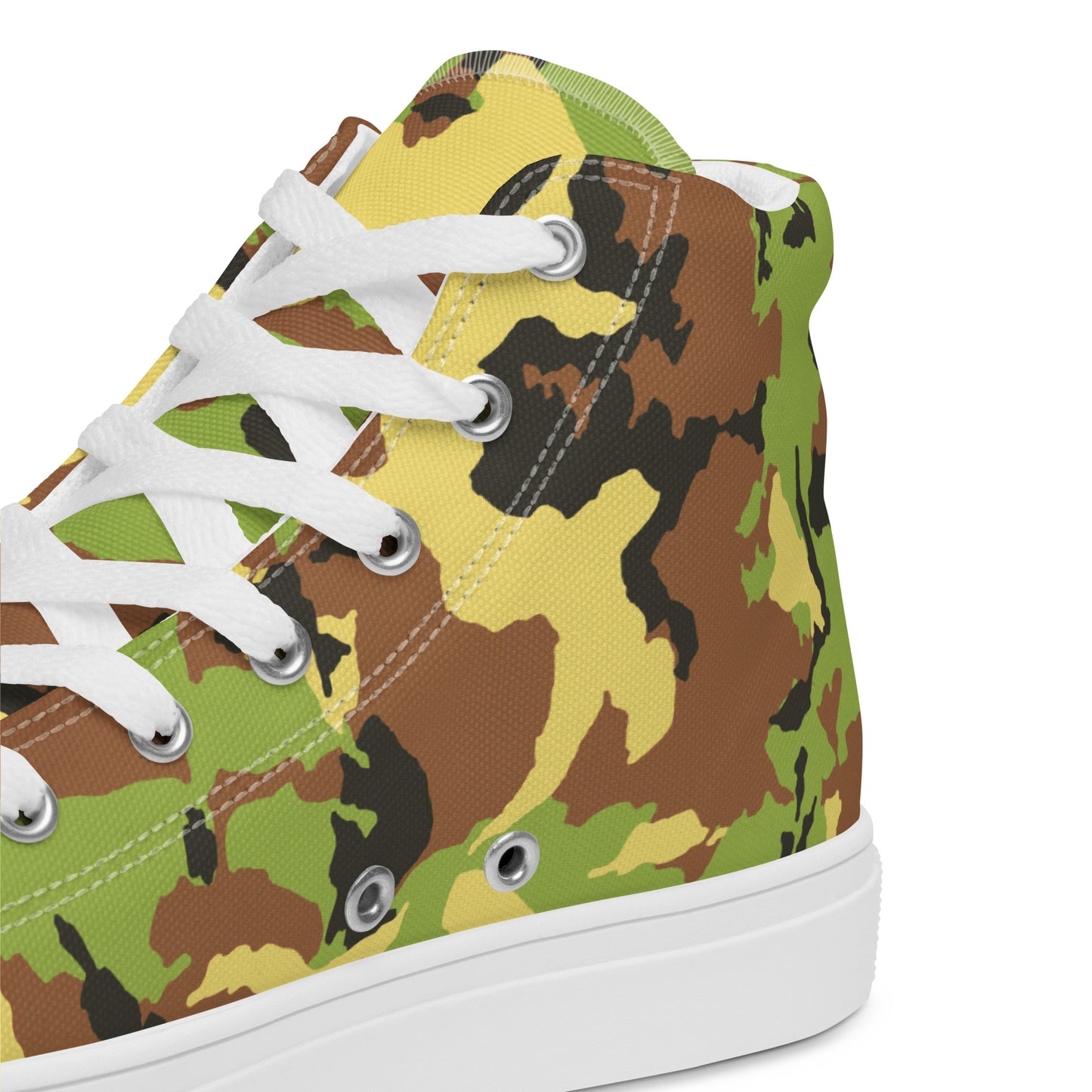 Men’s high top canvas shoesCAMOGREENPLAIN