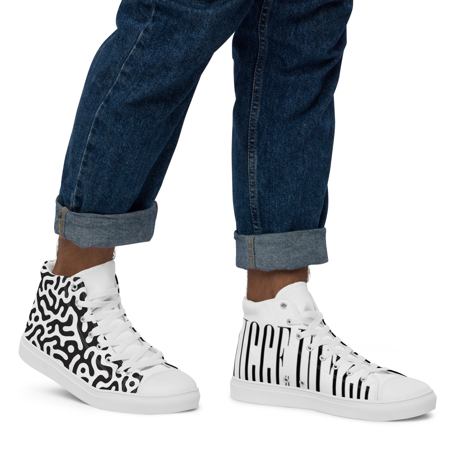 Men’s high top canvas shoes