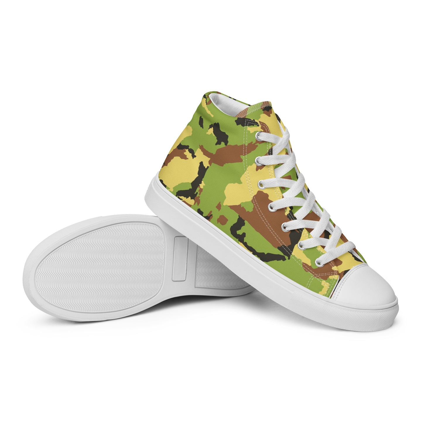 Men’s high top canvas shoesCAMOGREENPLAIN