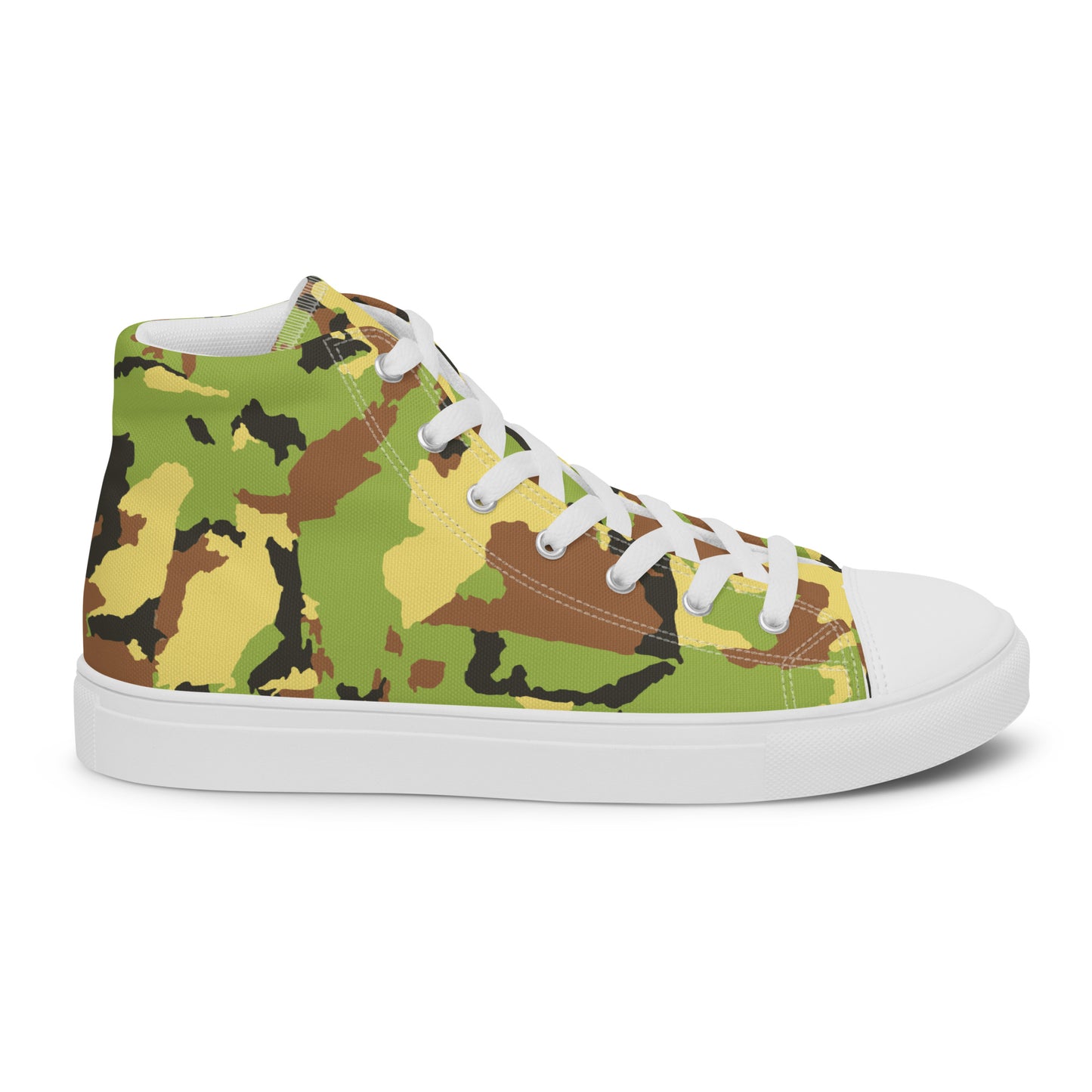 Men’s high top canvas shoesCAMOGREENPLAIN