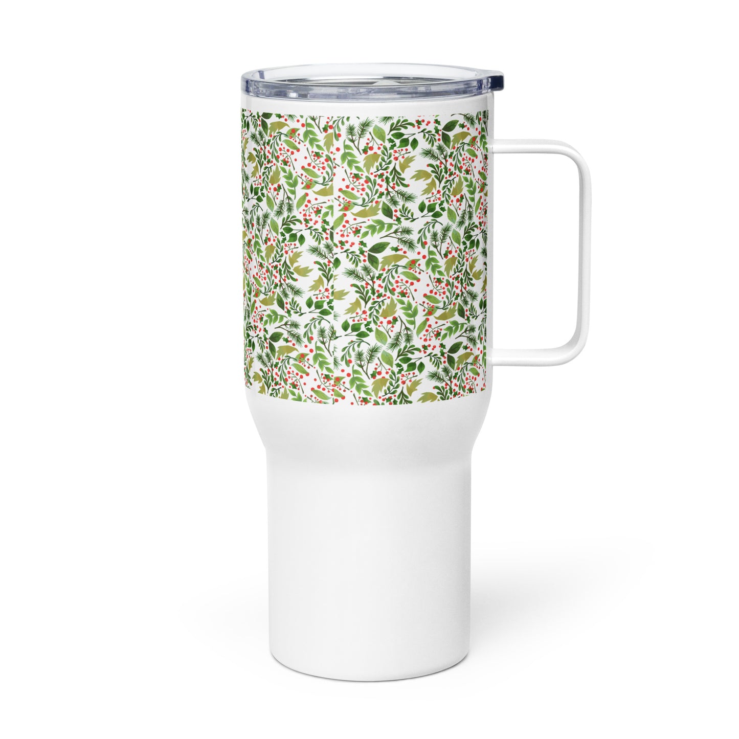 Travel mug with a handle