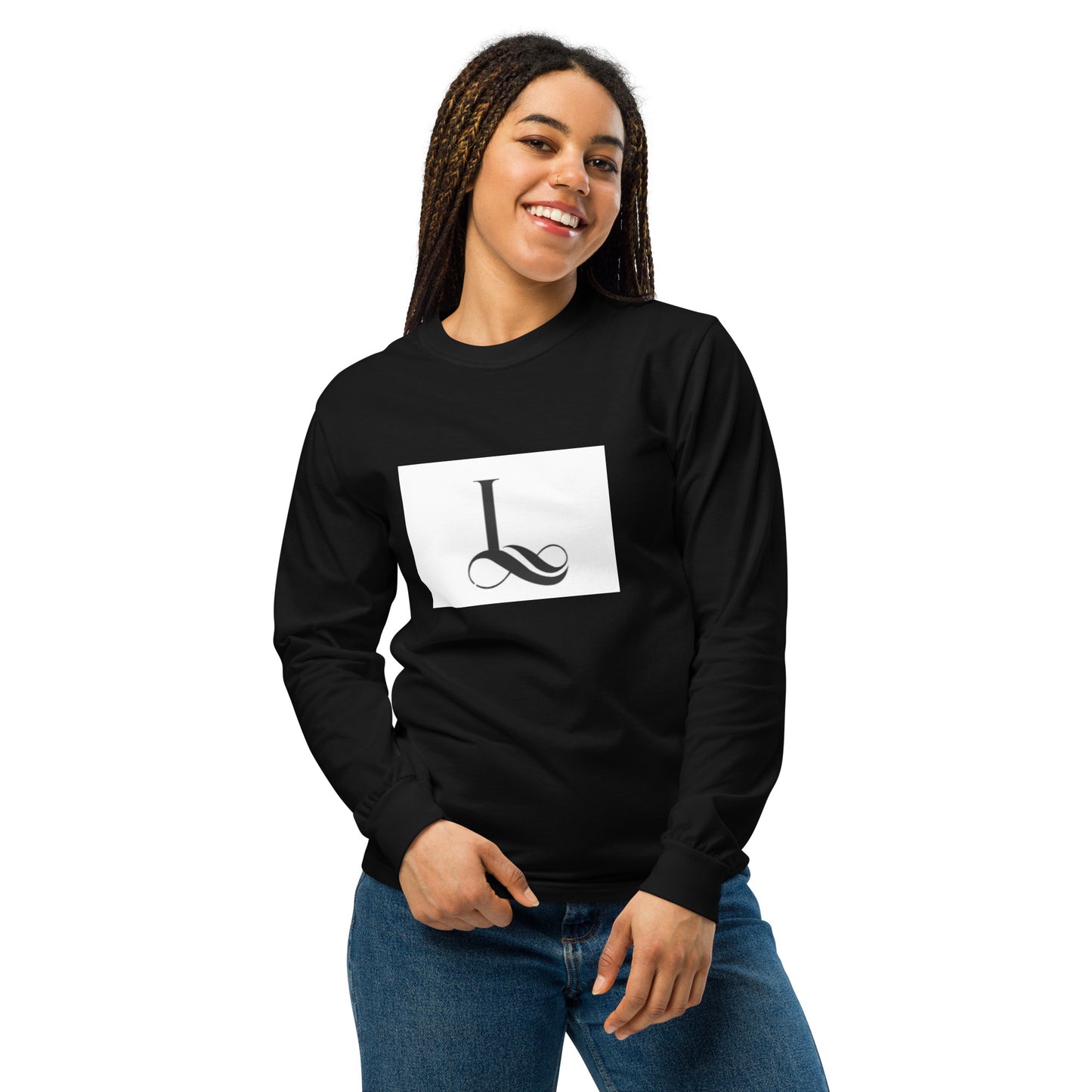 Garment-dyed heavyweight long-sleeve shirt