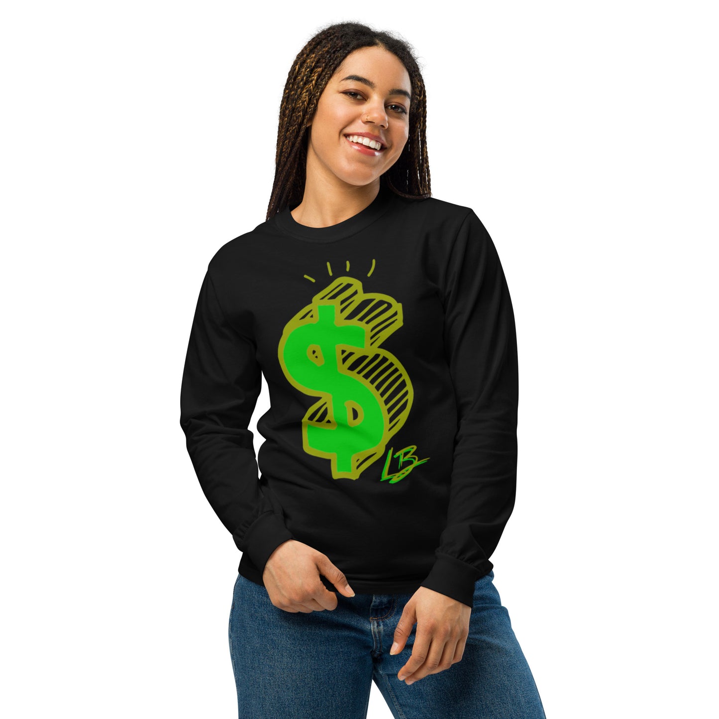Garment-dyed heavyweight long-sleeve shirt