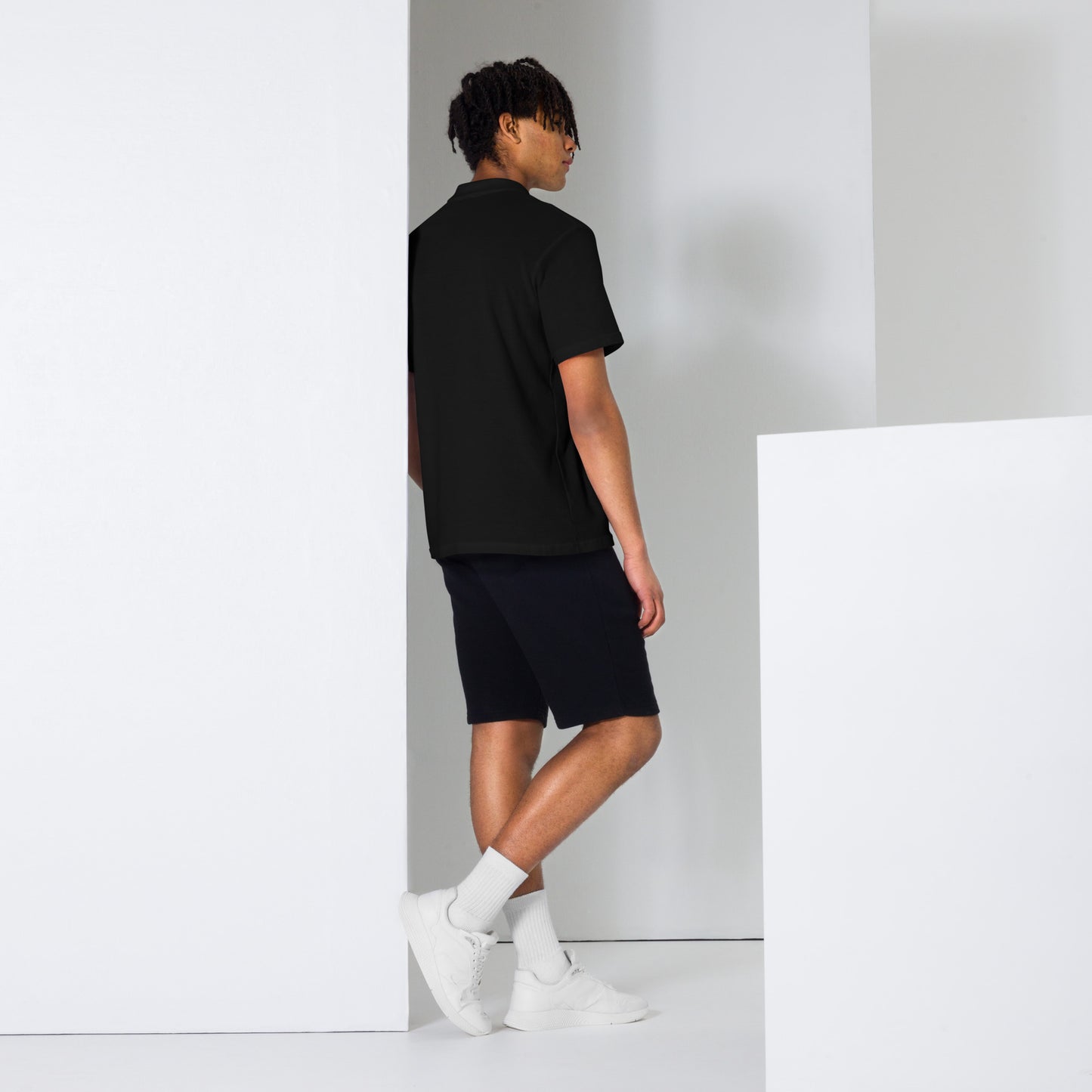 Unisex pique polo shirt l cursive