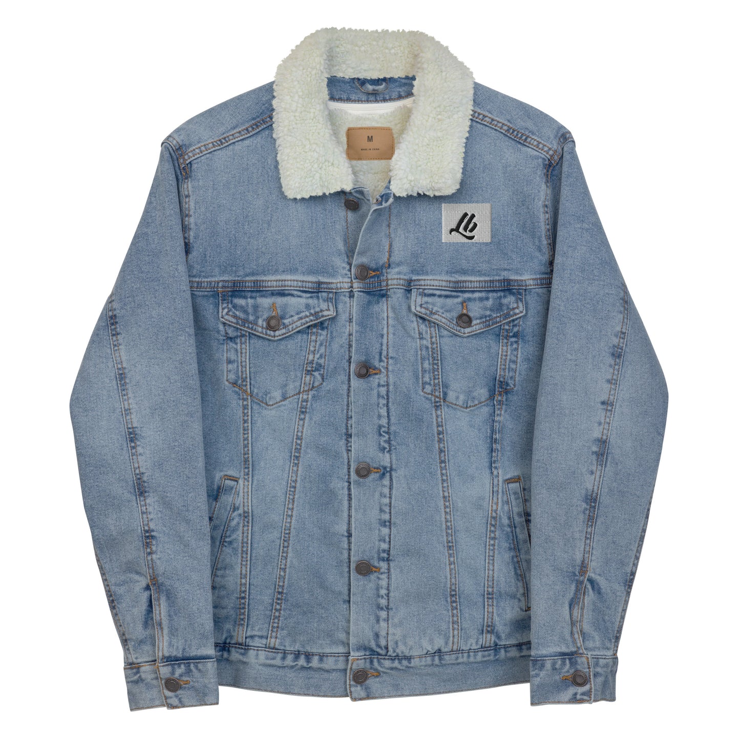 Unisex denim sherpa jacket