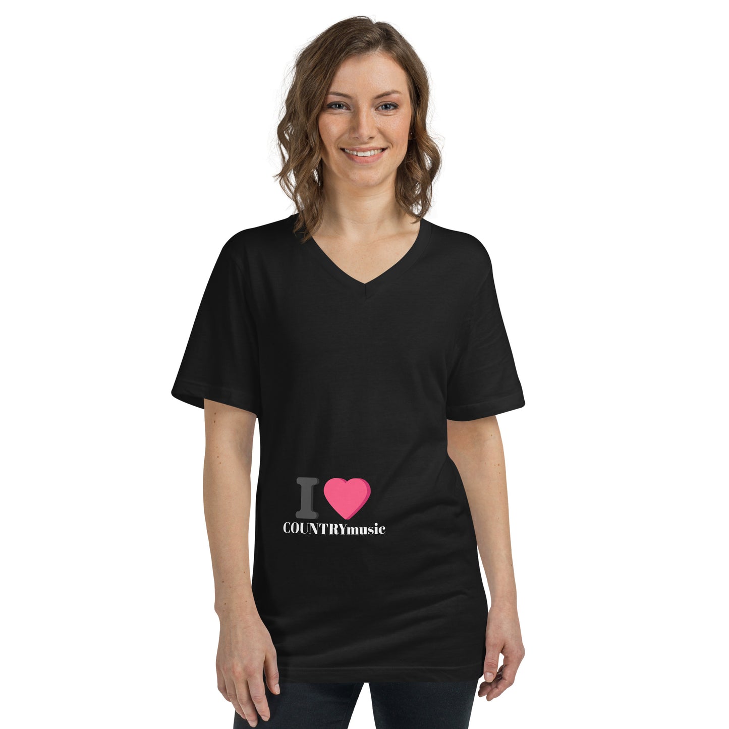 Unisex Short Sleeve V-Neck T-Shirt