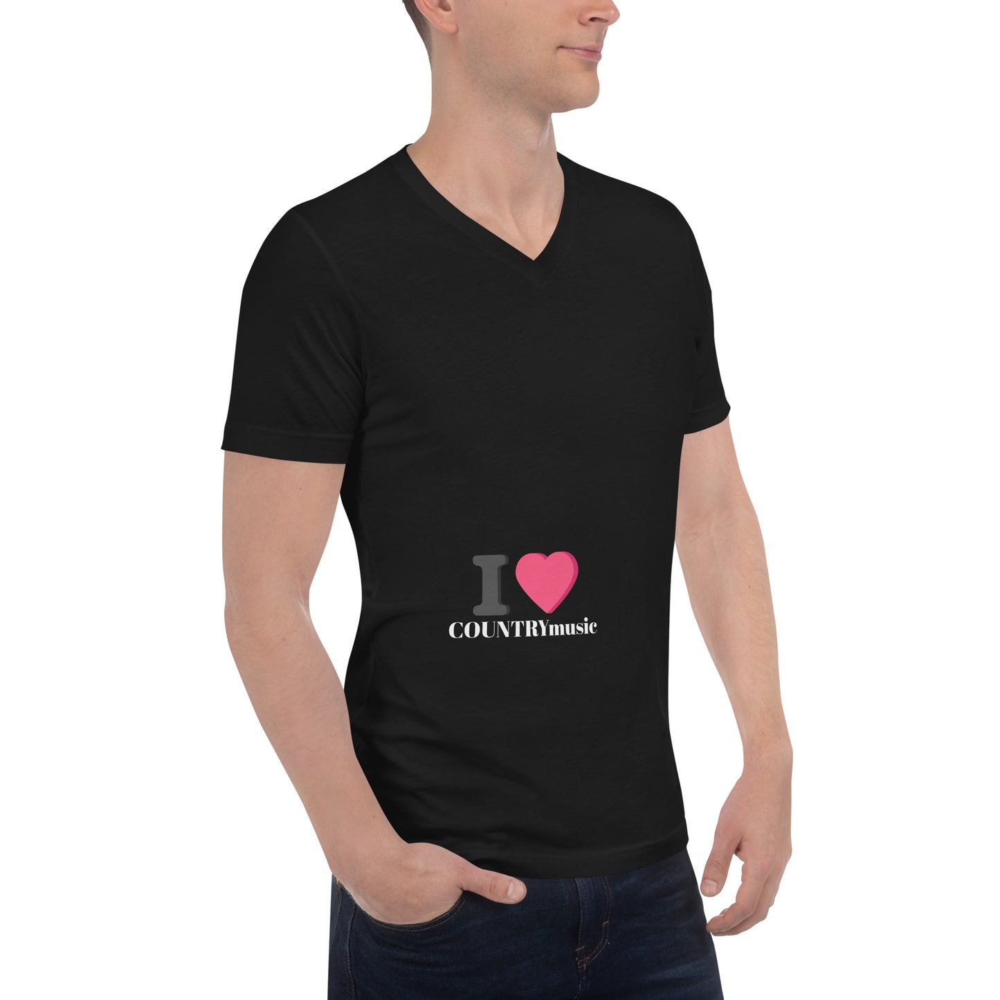 Unisex Short Sleeve V-Neck T-Shirt