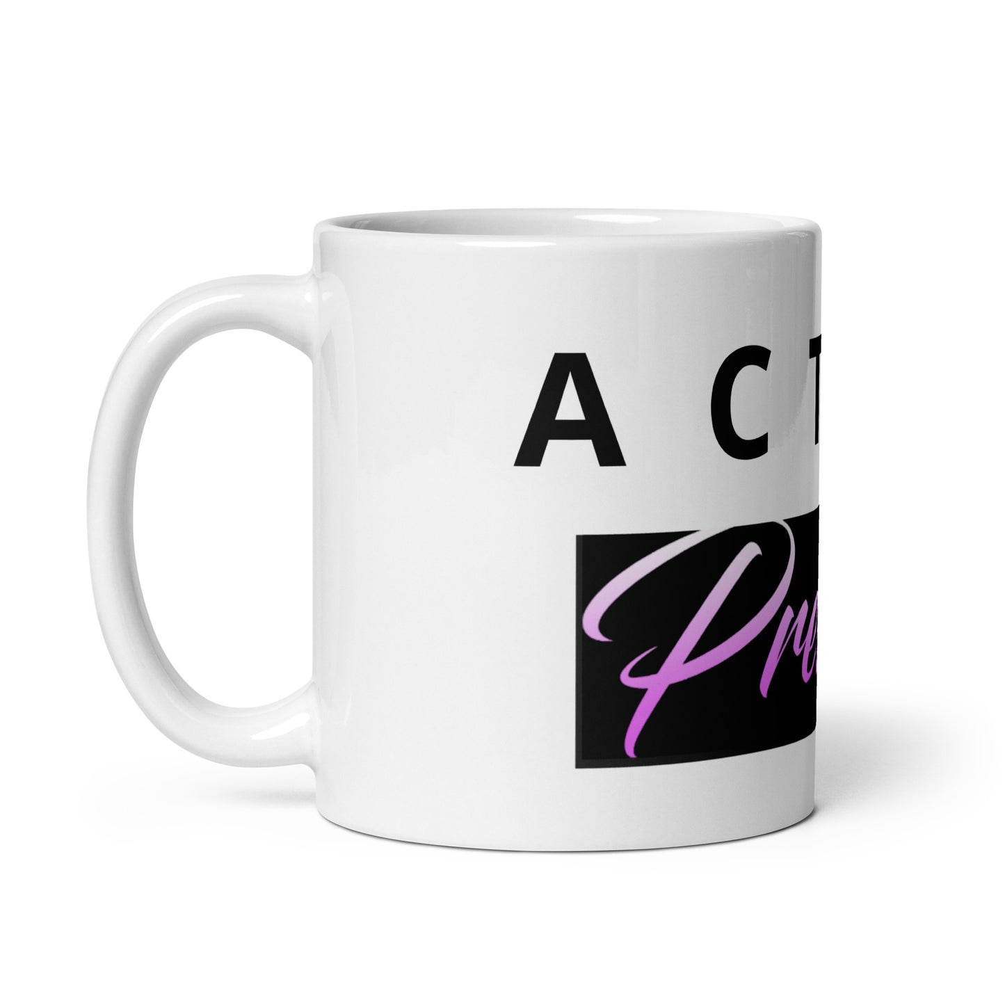 White glossy mug