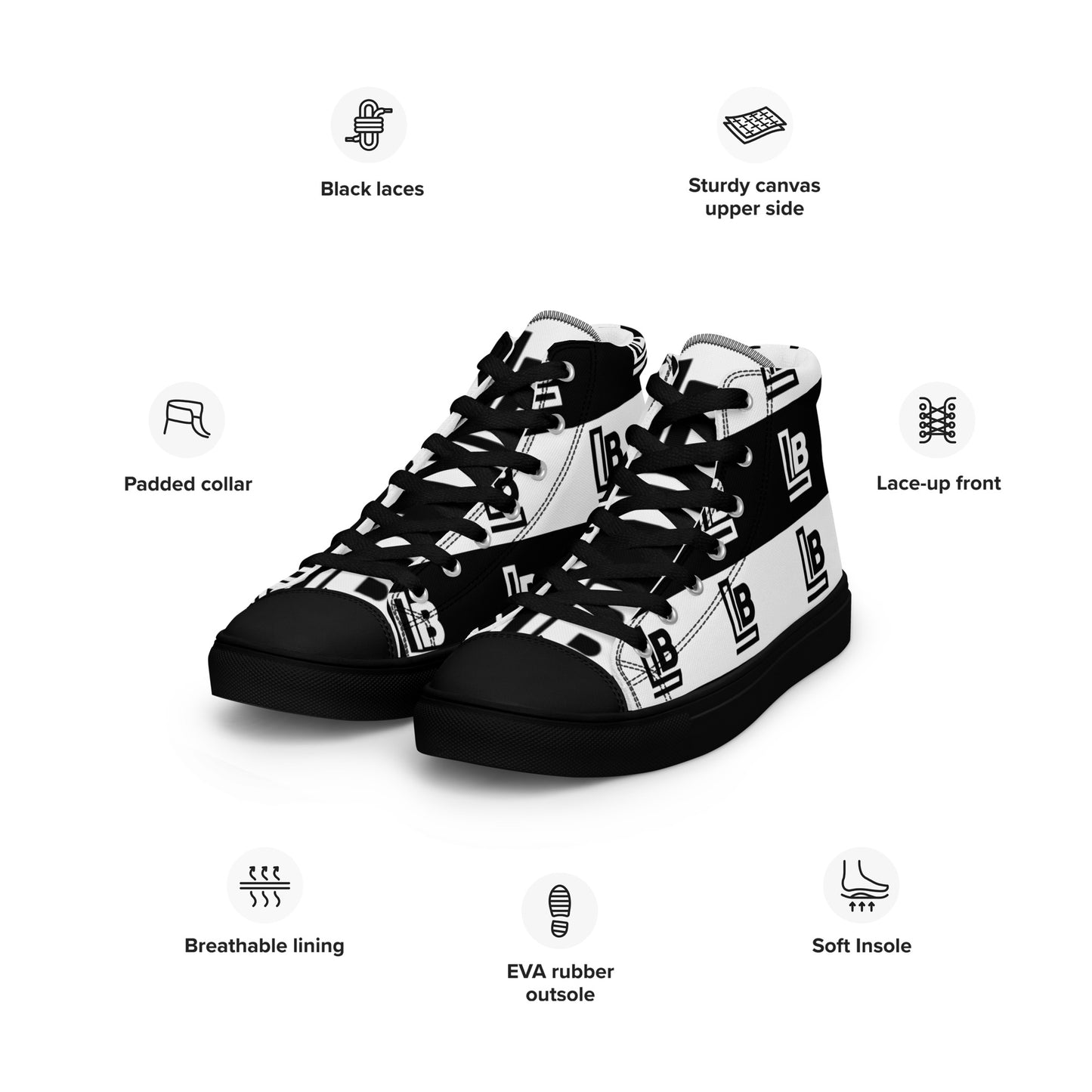 Women’s high top canvas shoes