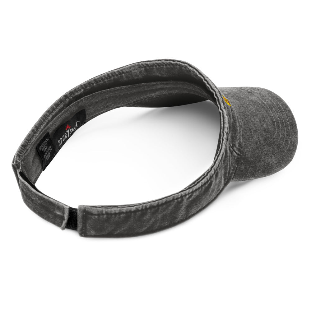 Denim visor flamingo