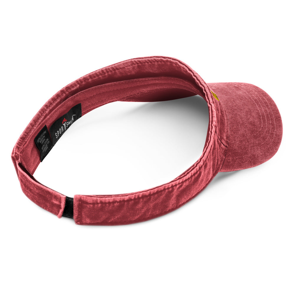 Denim visor flamingo