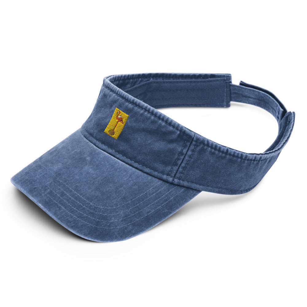 Denim visor flamingo